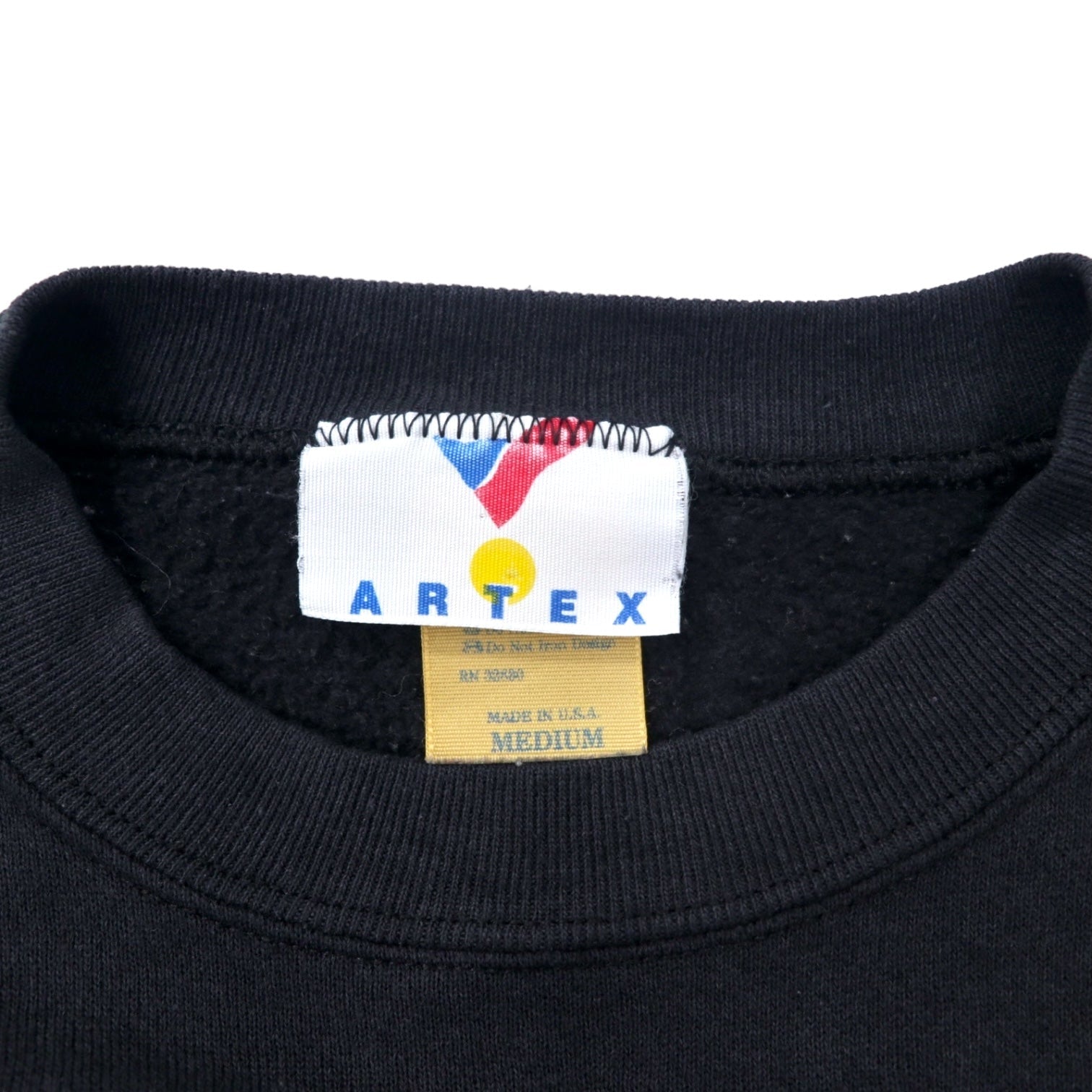 ARTEX Made in USA anni '90 NFL Stampa Felpa M Nera Cotone PITTSBURGH STEELERS