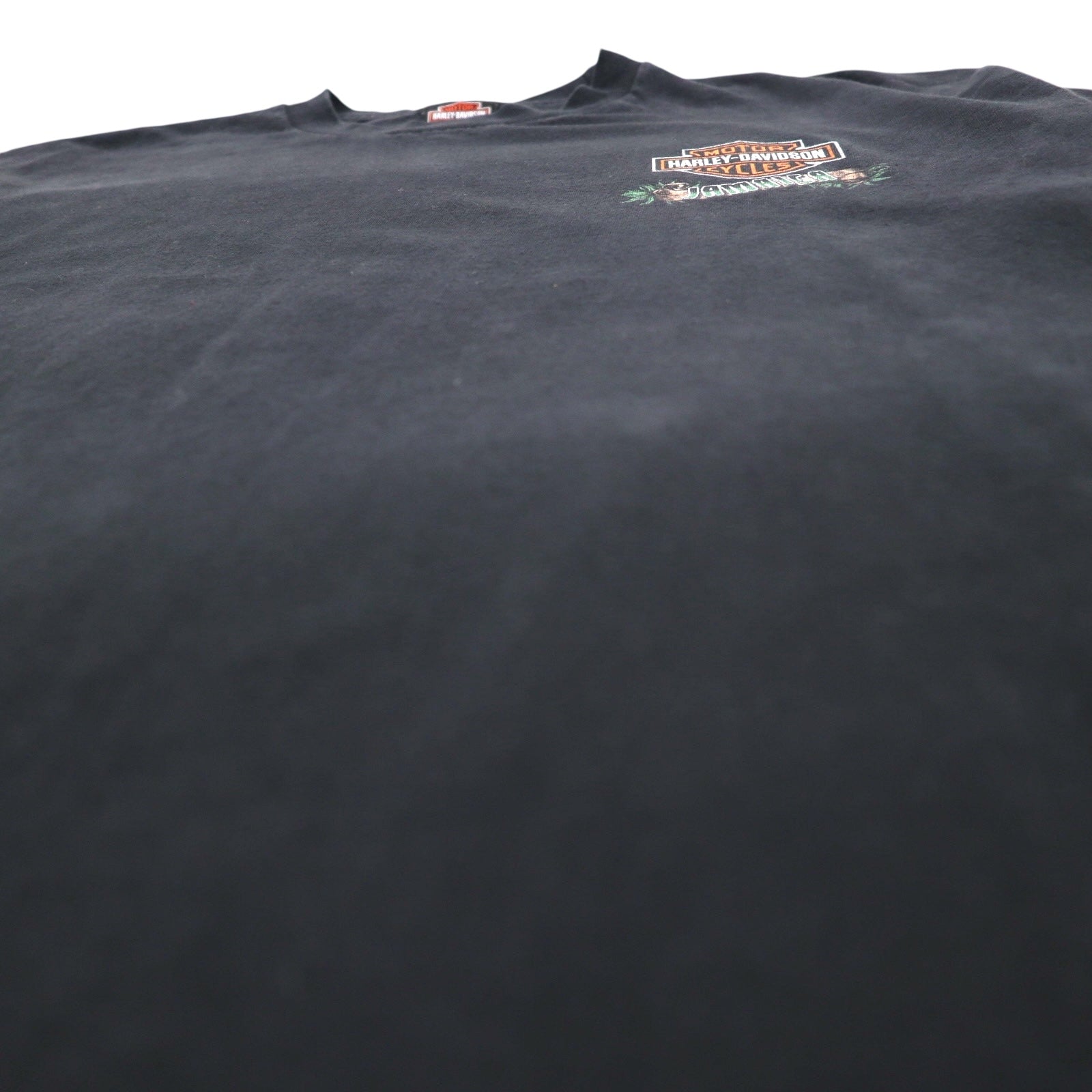 HARLEY DAVIDSON Giamaica JAMAICA Stampa Posteriore T-shirt XL Nera Pin-up
