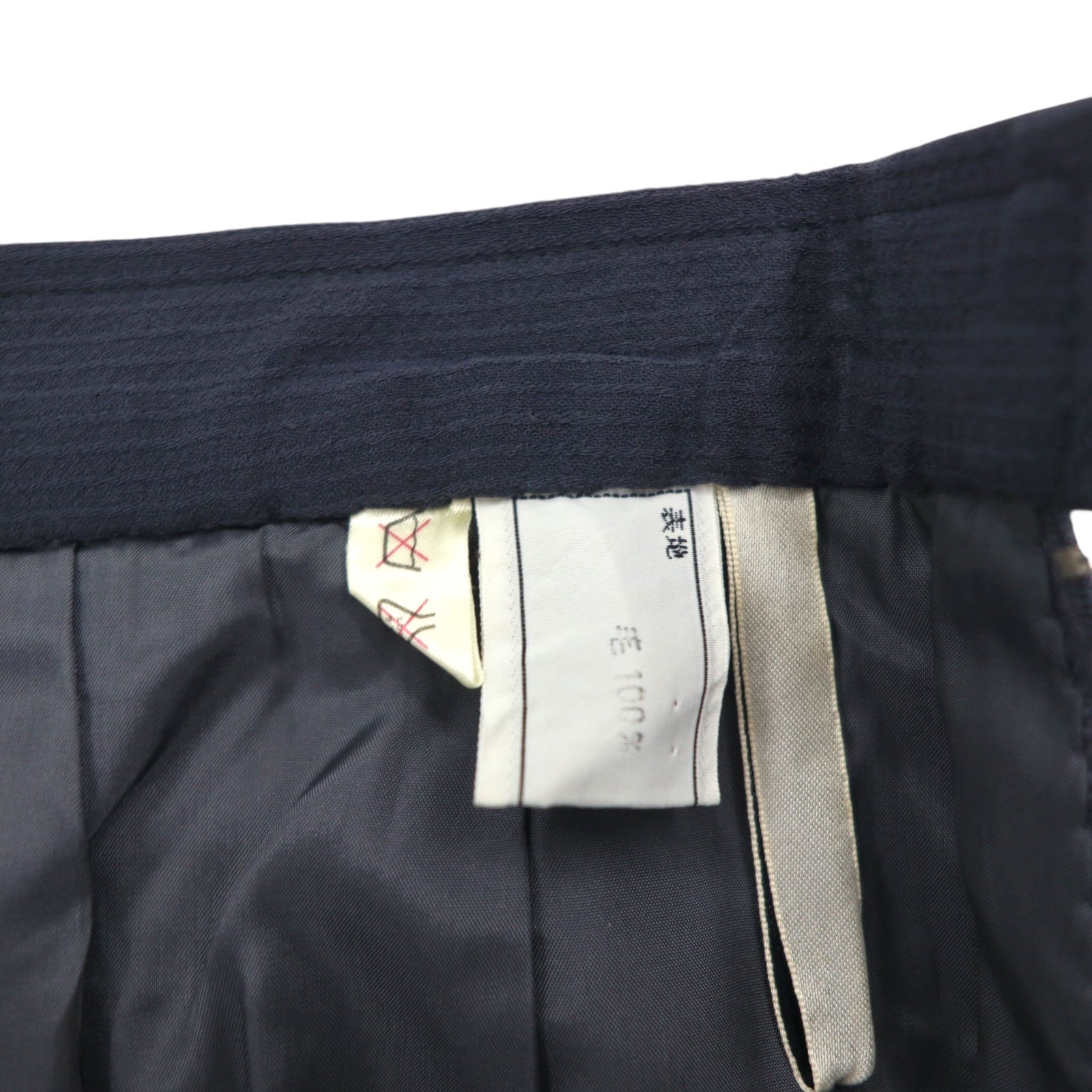 Christian Dior Gonna a pieghe PRET-A-PORTER taglia M in lana grigia Made in Japan