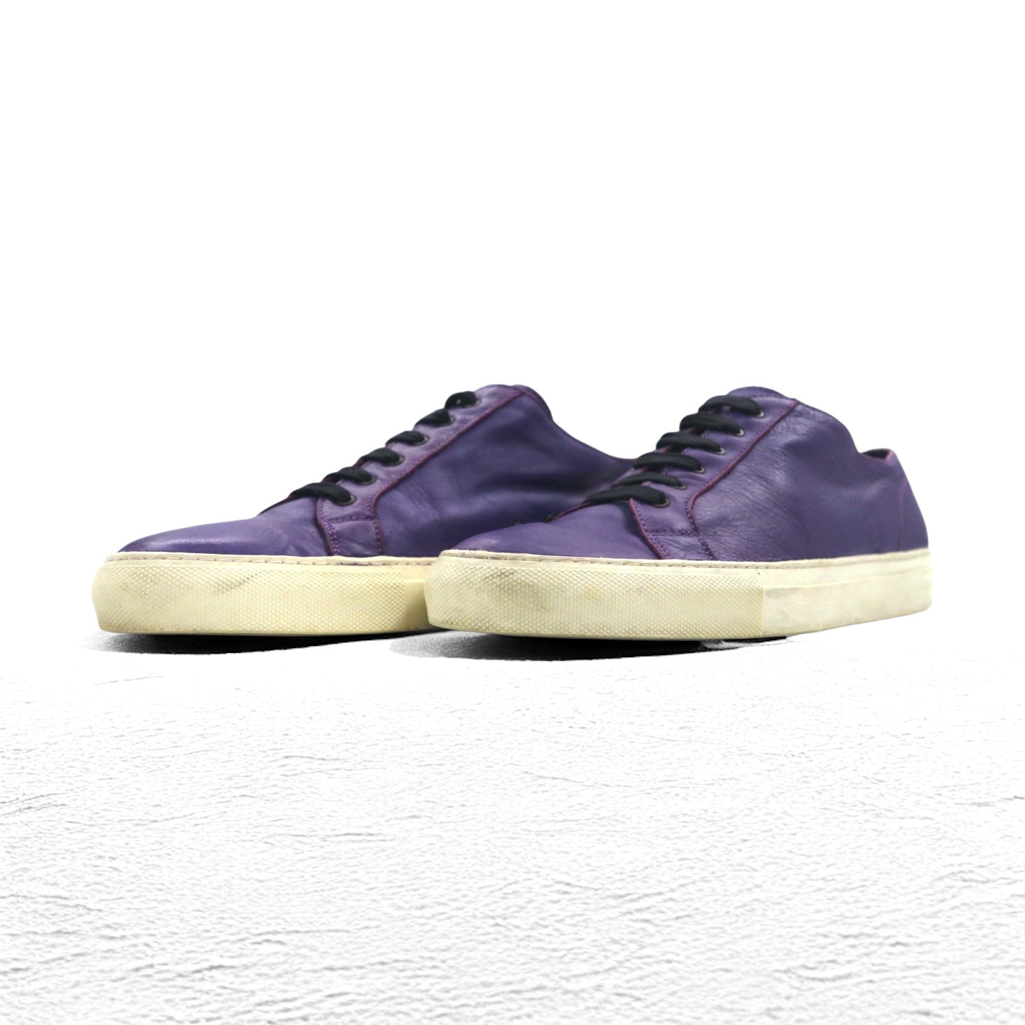 Y's YOHJI YAMAMOTO レザー スニーカー 28-28.5cm パープル