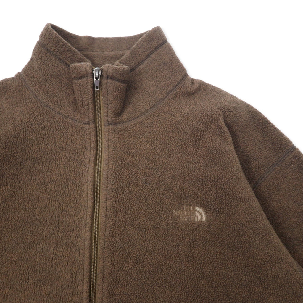 THE NORTH FACE Giacca in pile full-zip POLARTEC L marrone poliestere NA-3961 Made in Japan