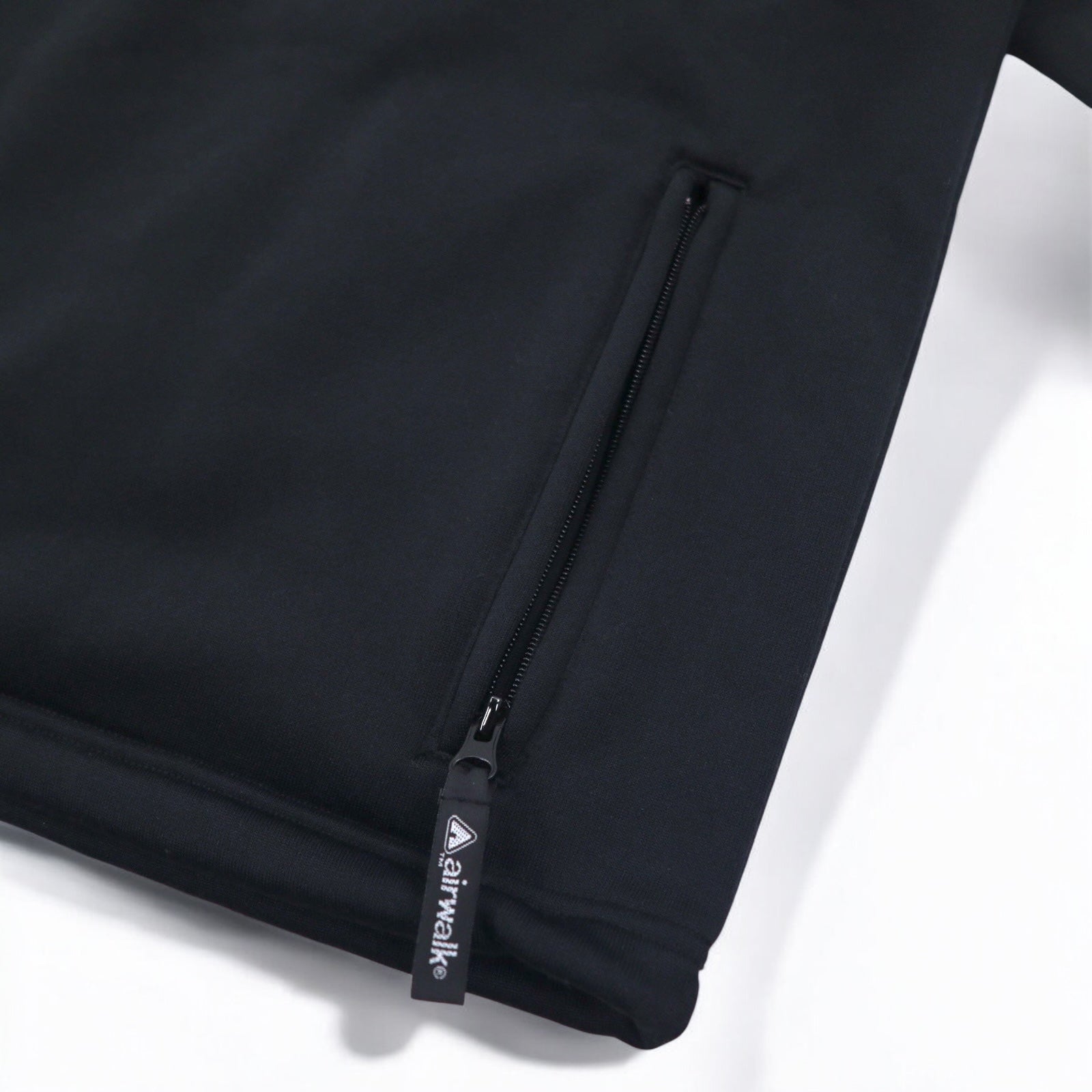 Felpa con cappuccio Airwalk anni '00, pullover, jersey, taglia M, nero, poliestere, interno felpato, coulisse