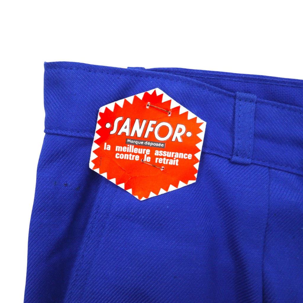 DEADSTOCK SANFOR French Work Pants Pantaloni Chino con Pinces da Lavoro Francese XL Blu Cotone Pieghe Centrali Deadstock Articolo Nuovo