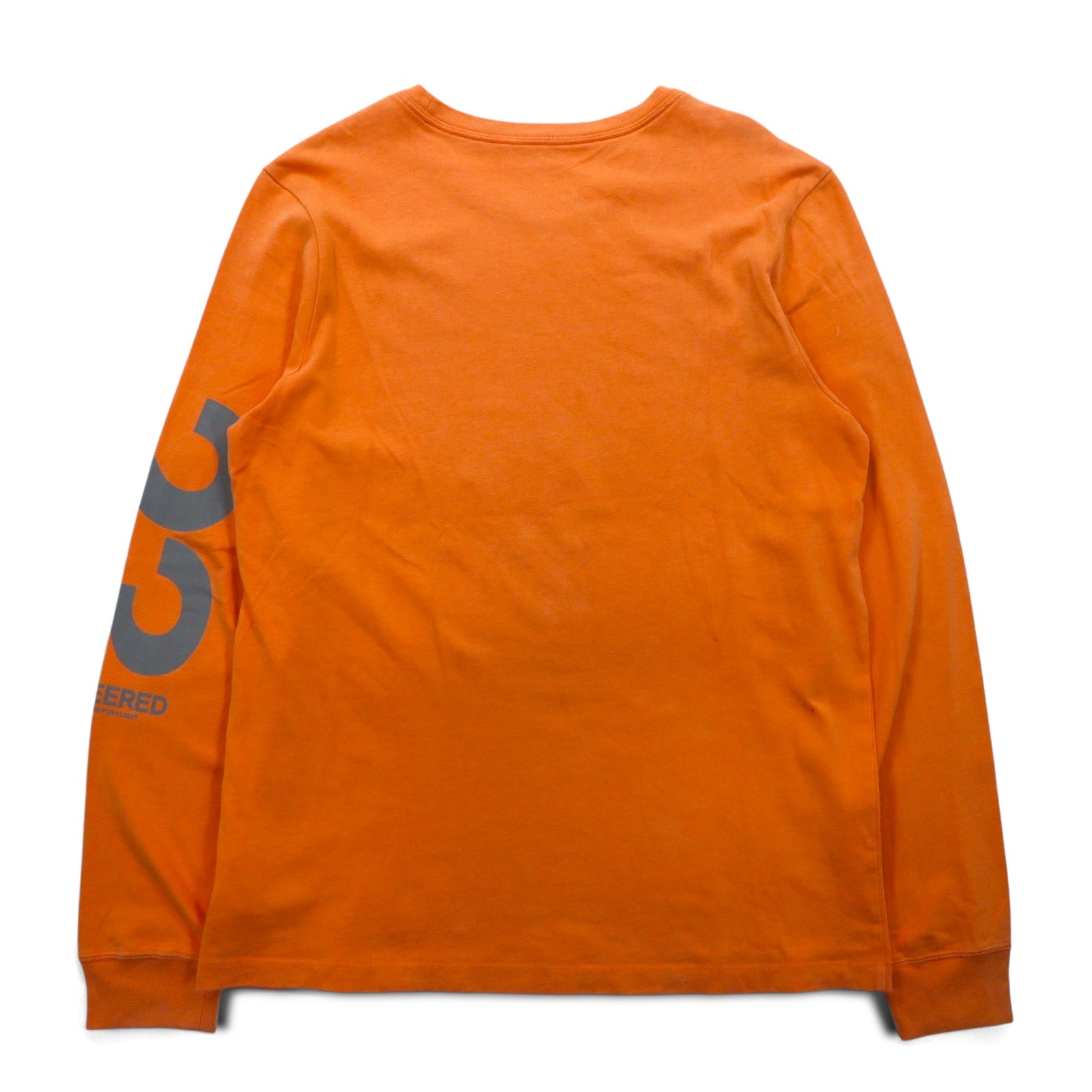 JORDAN BRAND ( NIKE ) T-shirt a maniche lunghe Long Sleeve Taglia L Arancione Numerazione Stampa riflettente BQ5533-850
