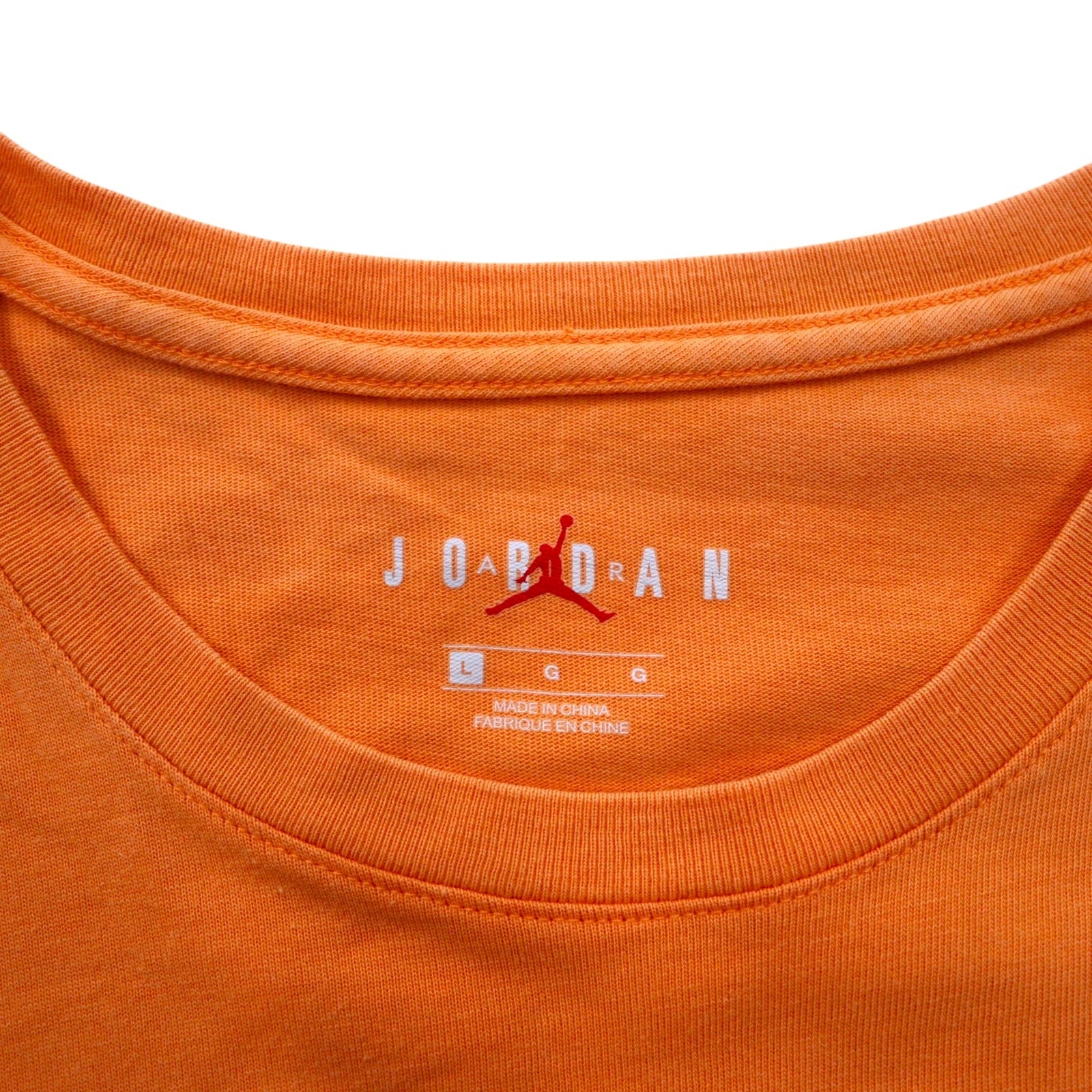 JORDAN BRAND ( NIKE ) T-shirt a maniche lunghe Long Sleeve Taglia L Arancione Numerazione Stampa riflettente BQ5533-850