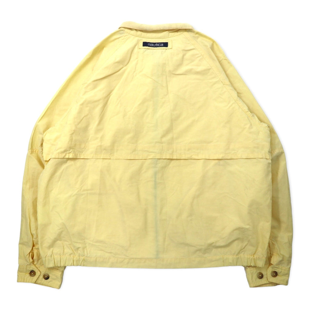 nautica Anni '90 Giacca Harrington XL Gialla Cotone con logo ricamato