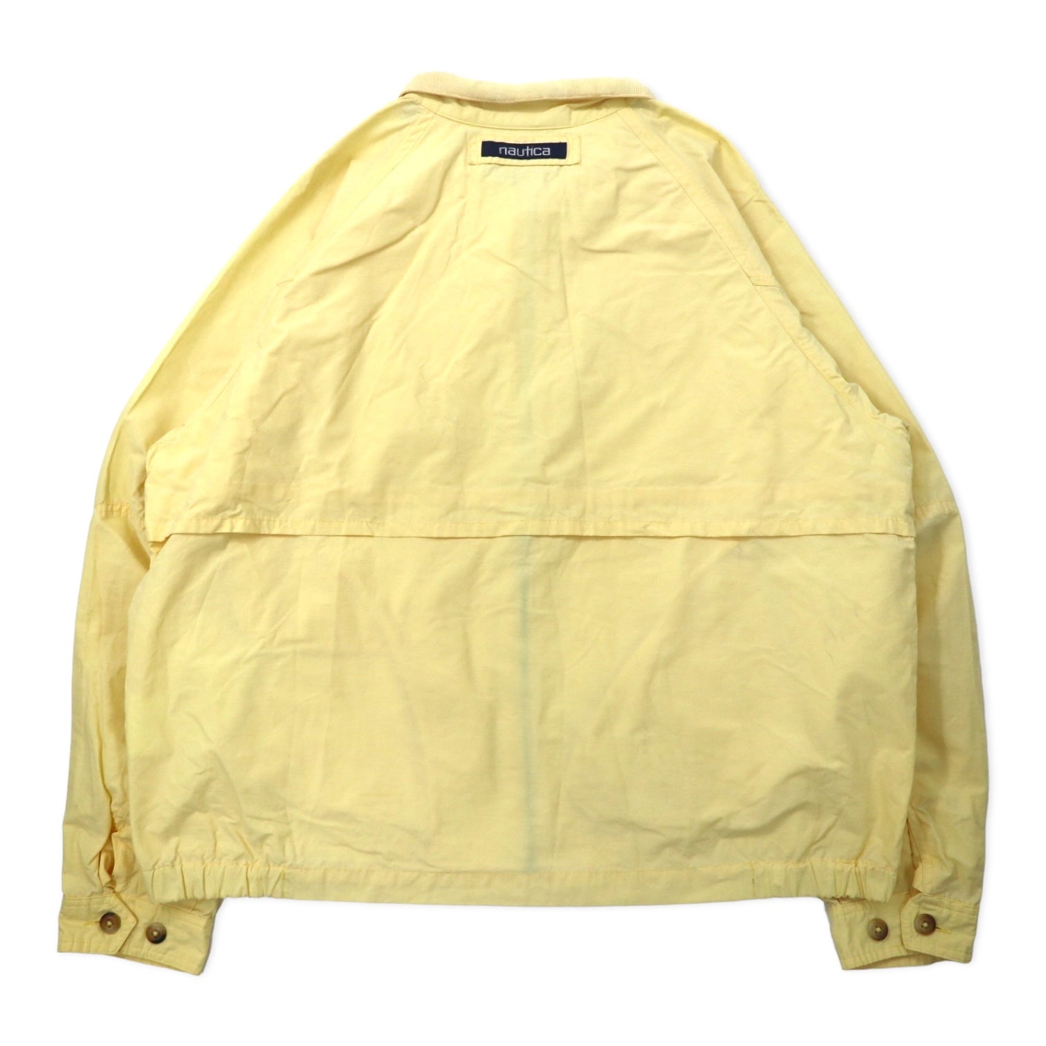 nautica Anni '90 Giacca Harrington XL Gialla Cotone con logo ricamato
