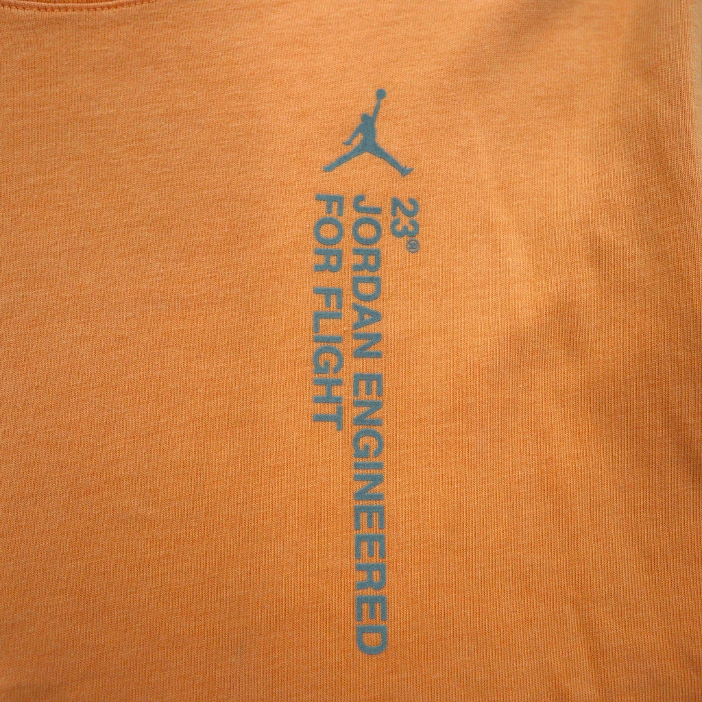 JORDAN BRAND ( NIKE ) T-shirt a maniche lunghe Long Sleeve Taglia L Arancione Numerazione Stampa riflettente BQ5533-850