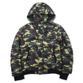 HILFIGER DENIM Piumino mimetico M cachi poliestere cappuccio removibile