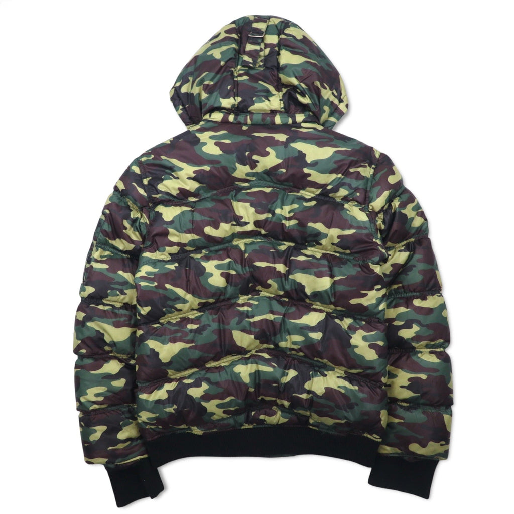 HILFIGER DENIM Piumino mimetico M cachi poliestere cappuccio removibile