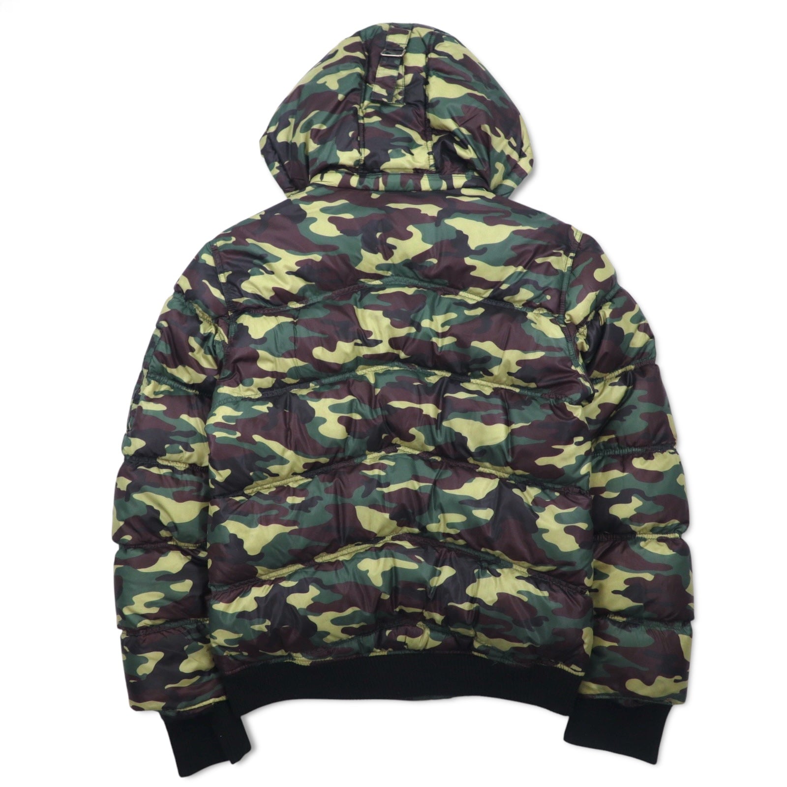 HILFIGER DENIM Piumino mimetico M cachi poliestere cappuccio removibile