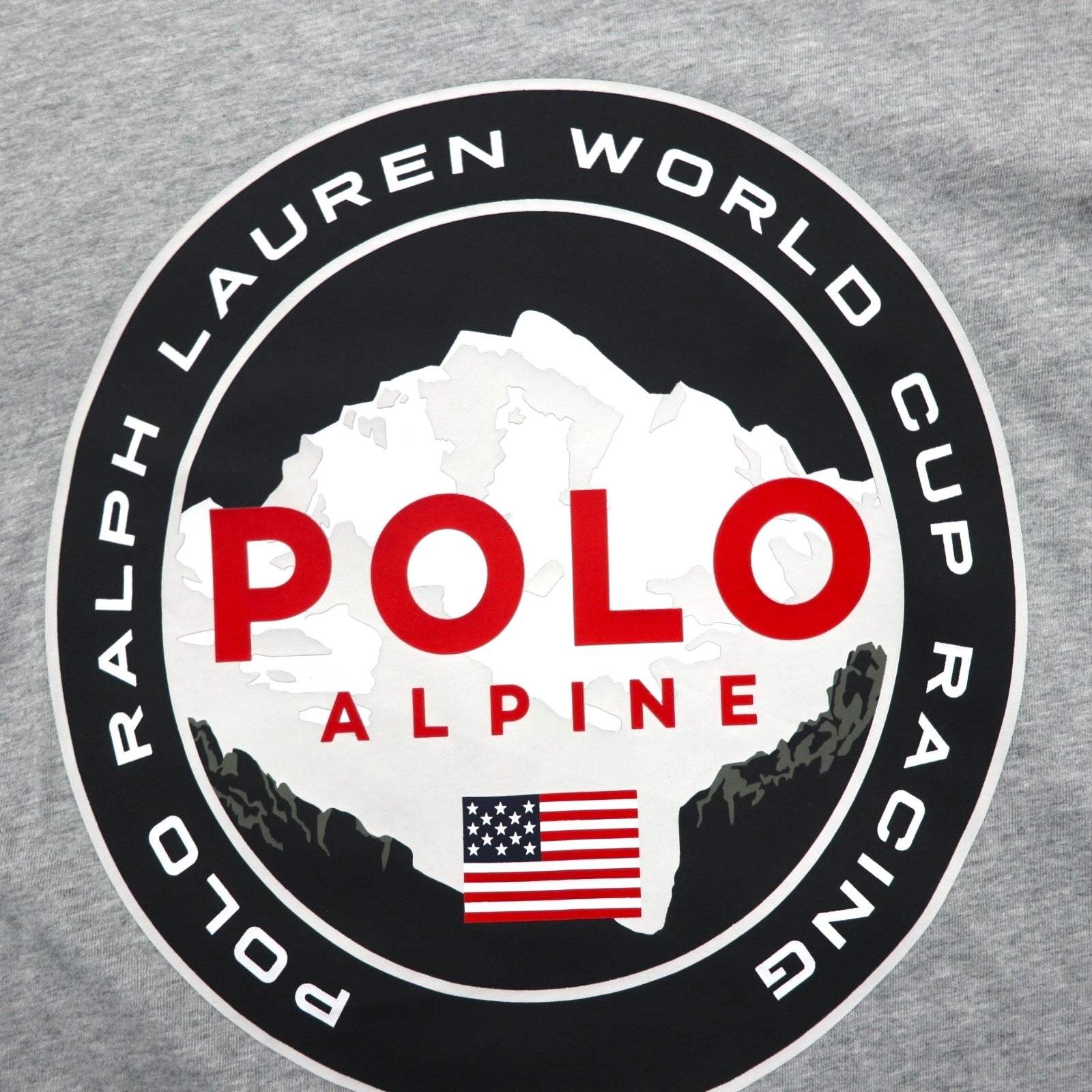 Polo Ralph Lauren 長袖Tシャツ ロンT XL グレー WORLD CUP RACING POLO ALPINE 袖ロゴ