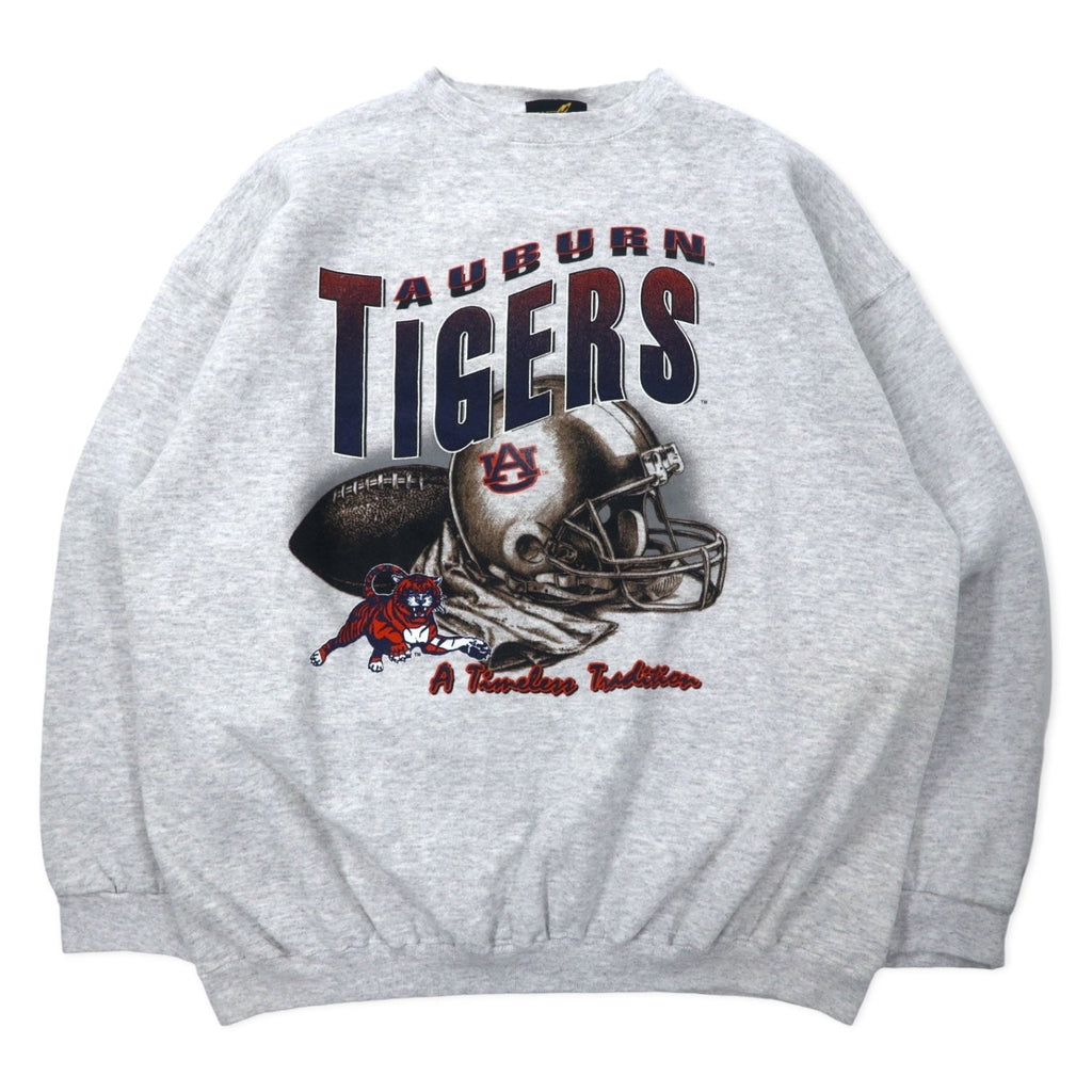 PURE MAGIC USA製 NFL Stampa Felpa XL Grigio Cotone AUBURN TIGERS