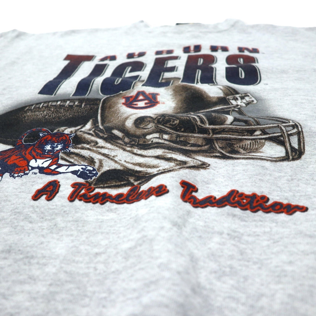 PURE MAGIC USA製 NFL Stampa Felpa XL Grigio Cotone AUBURN TIGERS