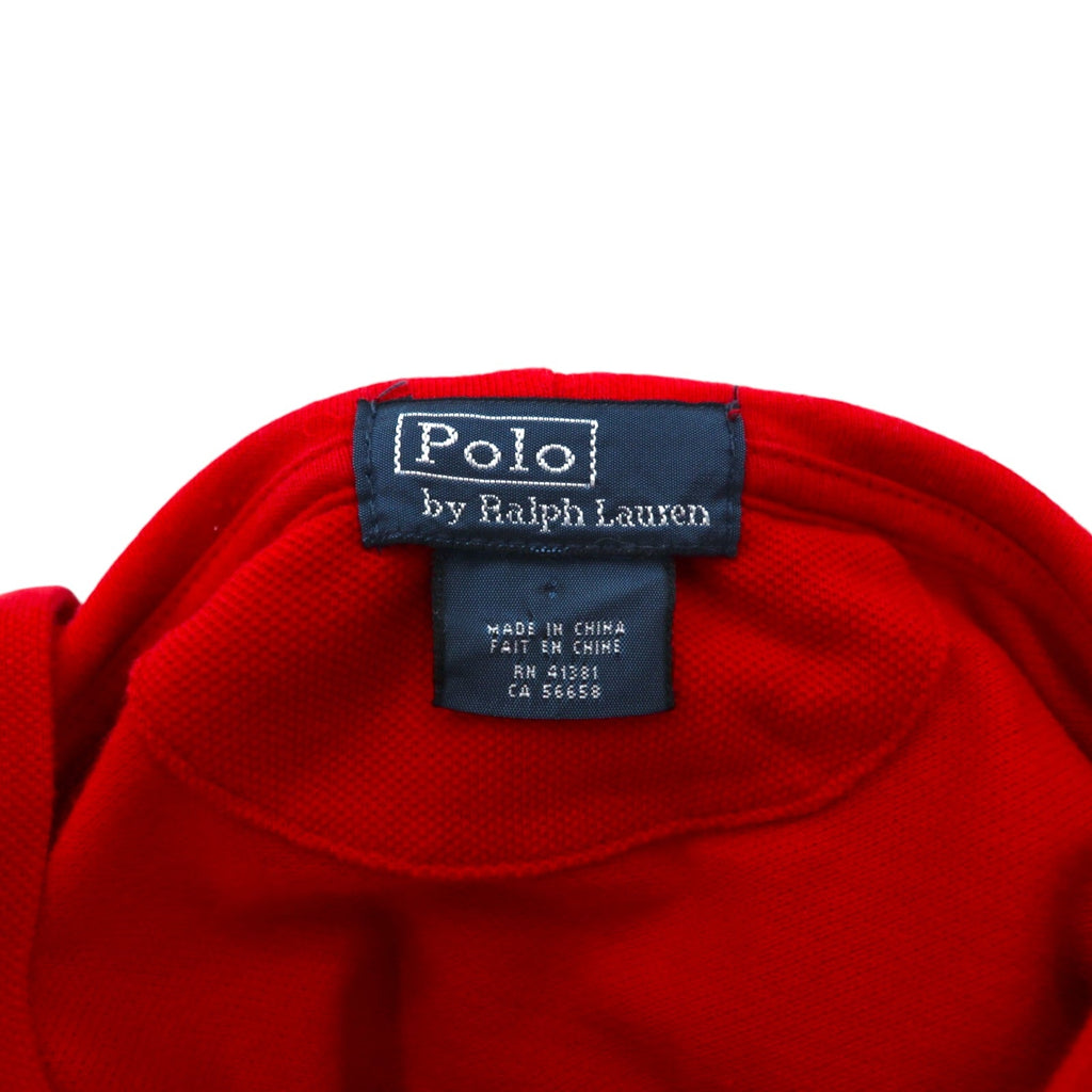 Polo by Ralph Lauren Felpa con cappuccio a mezza abbottonatura con ricamo Big Pony, taglia S, rosso, cotone piqué