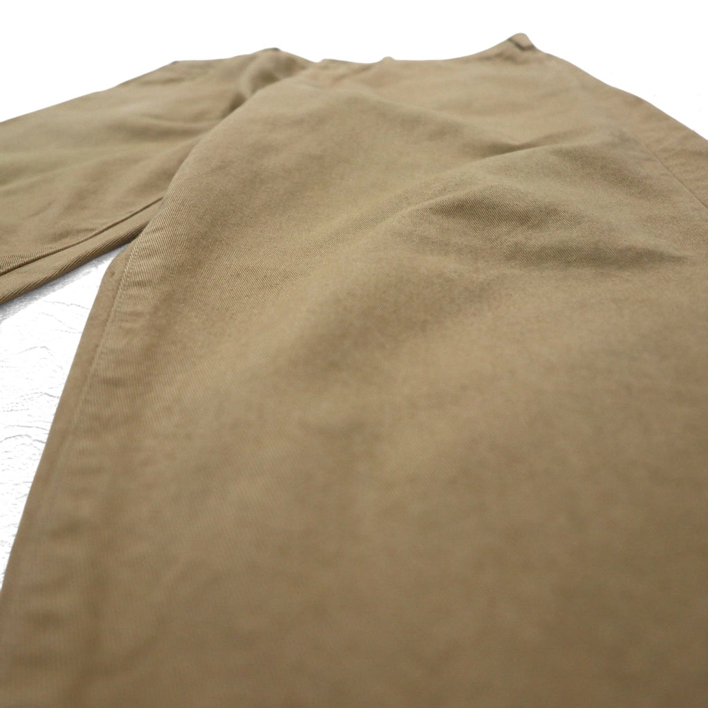 bukht カットオフ ワイド テーパード チノパンツ M ベージュ コットン 日本製