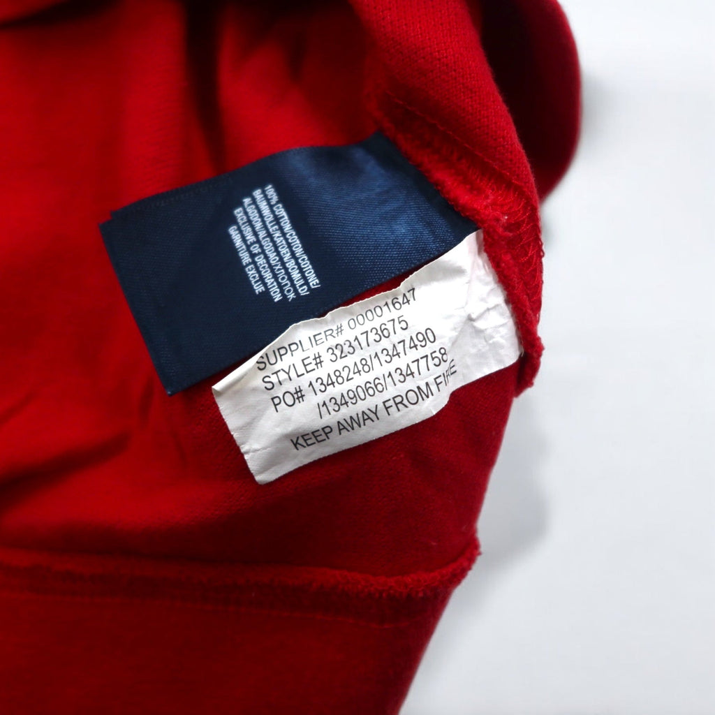 Polo by Ralph Lauren Felpa con cappuccio a mezza abbottonatura con ricamo Big Pony, taglia S, rosso, cotone piqué