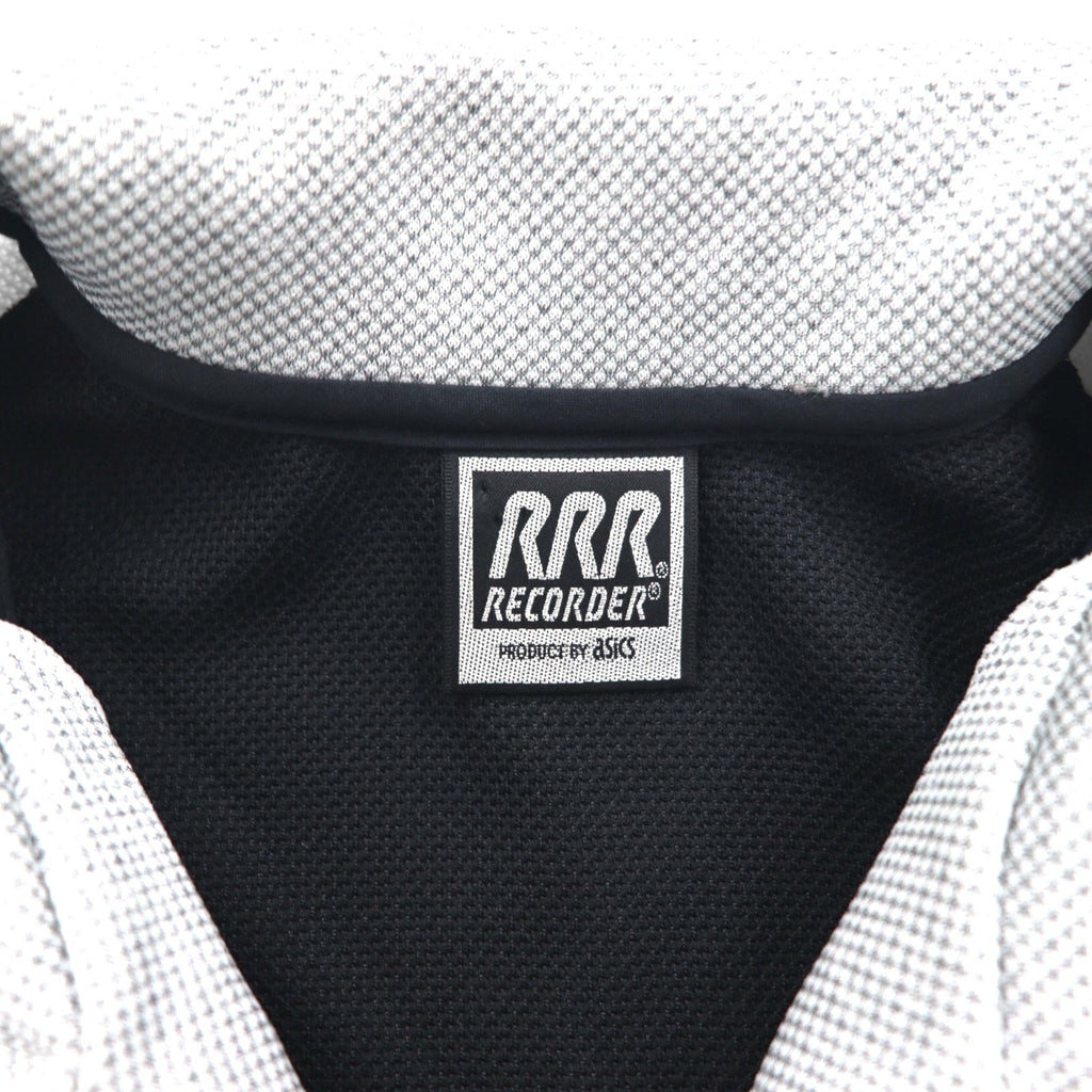 asics 90年代 日本製 ハーフジップ トラックジャケット ジャージ M モノトーン RRR RECORDER 未使用品