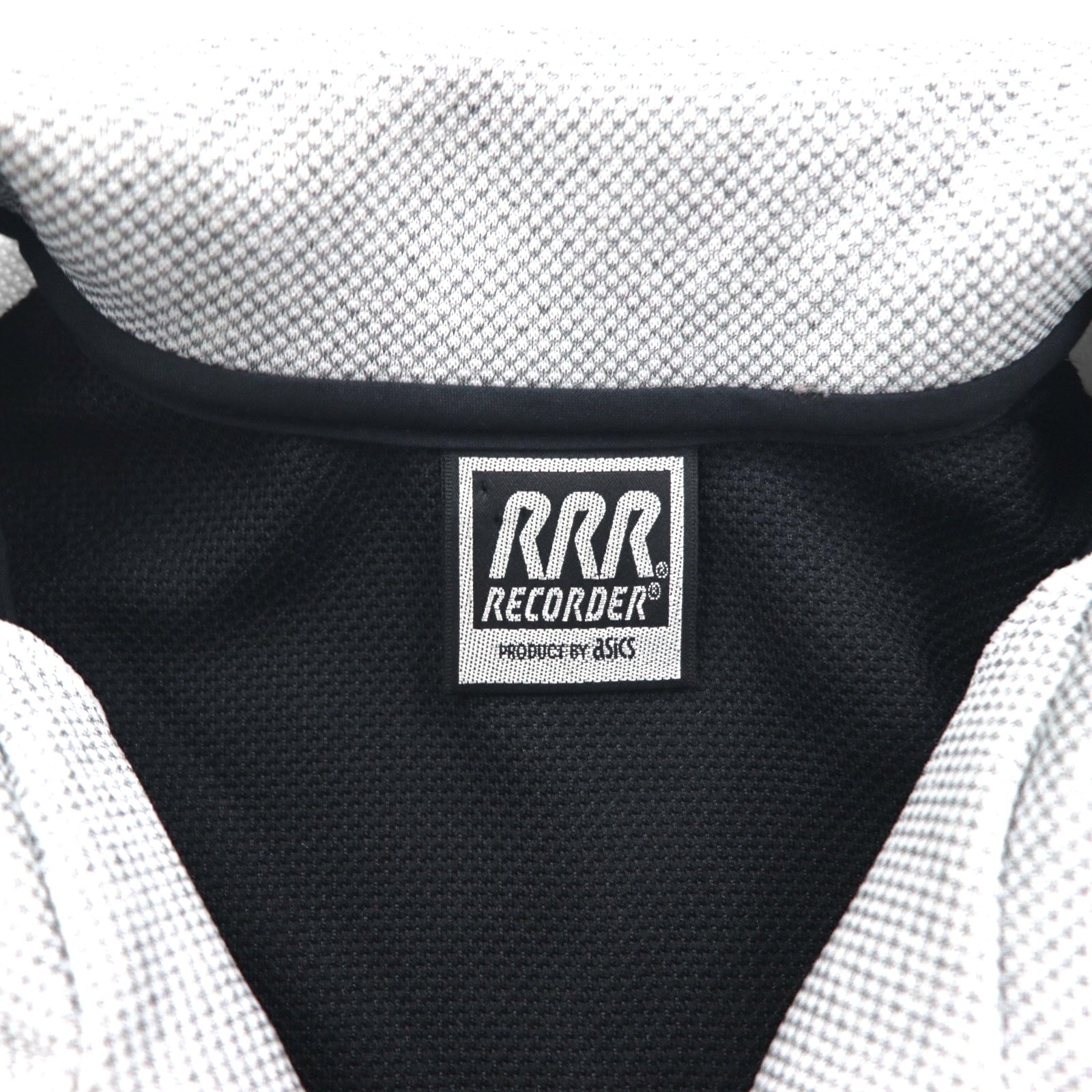 asics 90年代 日本製 ハーフジップ トラックジャケット ジャージ M モノトーン RRR RECORDER 未使用品