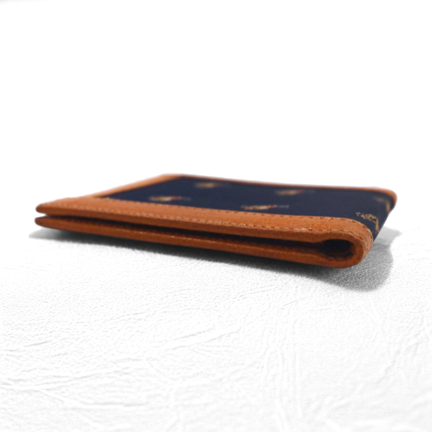 Polo by Ralph Lauren Portafoglio Bifold Portacarte Pelle Tela Ricamo All Over Pony