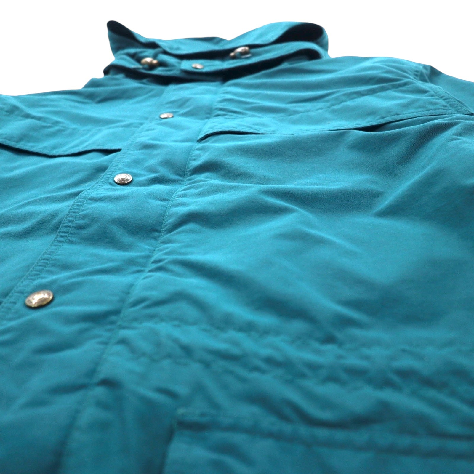 Eddie Bauer Anni '90 Giacca a vento XL Verde Nylon Fodera coperta Cappuccio removibile Coulisse
