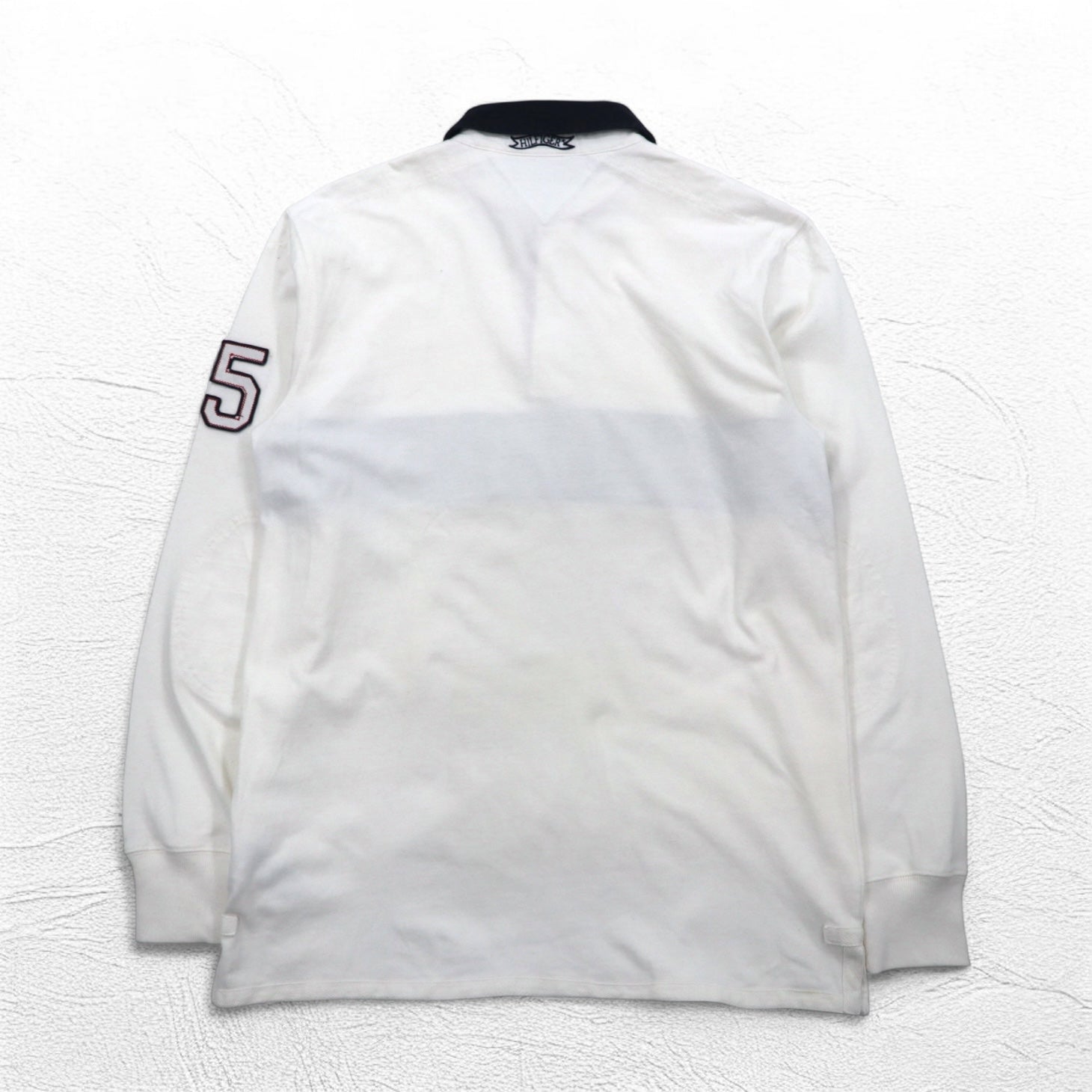 TOMMY HILFIGER SAILING Maglia rugby con logo a bandiera L bianca in cotone numerata