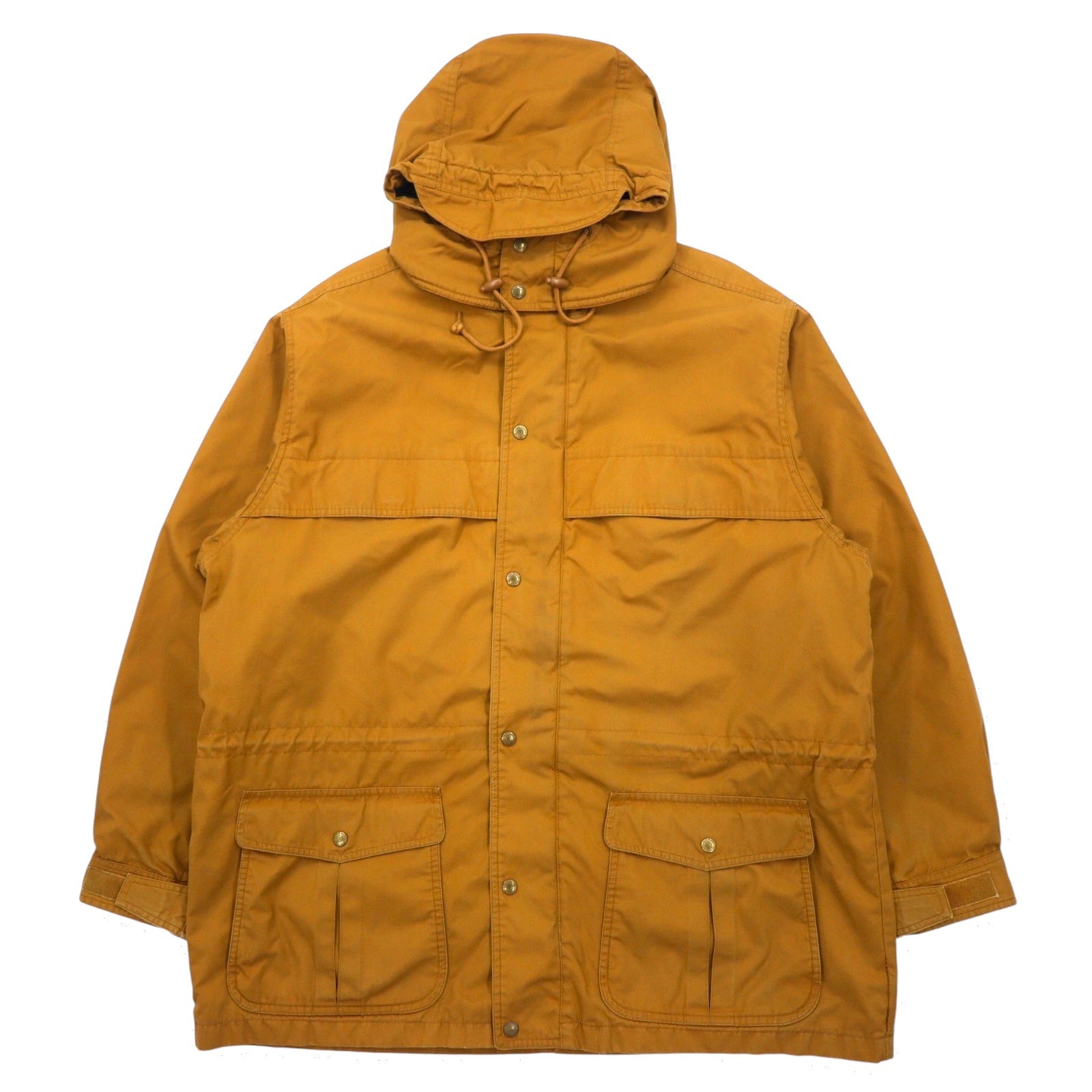 Eddie Bauer Anni '80 Parka da montagna XL Beige Poliestere Cotone 65/35 Cross Fodera in coperta Cappuccio staccabile Coulisse Parka da montagna foderato in lana