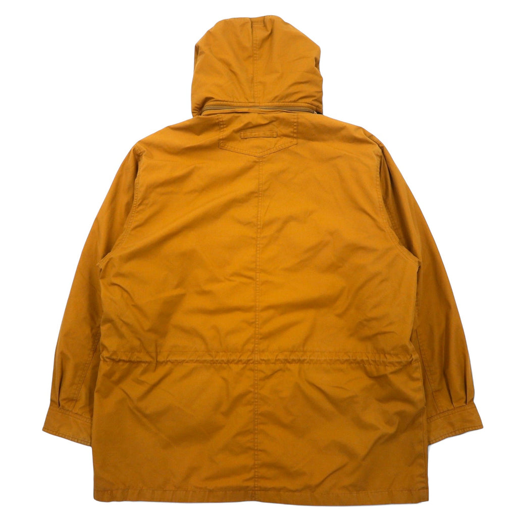 Eddie Bauer Anni '80 Parka da montagna XL Beige Poliestere Cotone 65/35 Cross Fodera in coperta Cappuccio staccabile Coulisse Parka da montagna foderato in lana