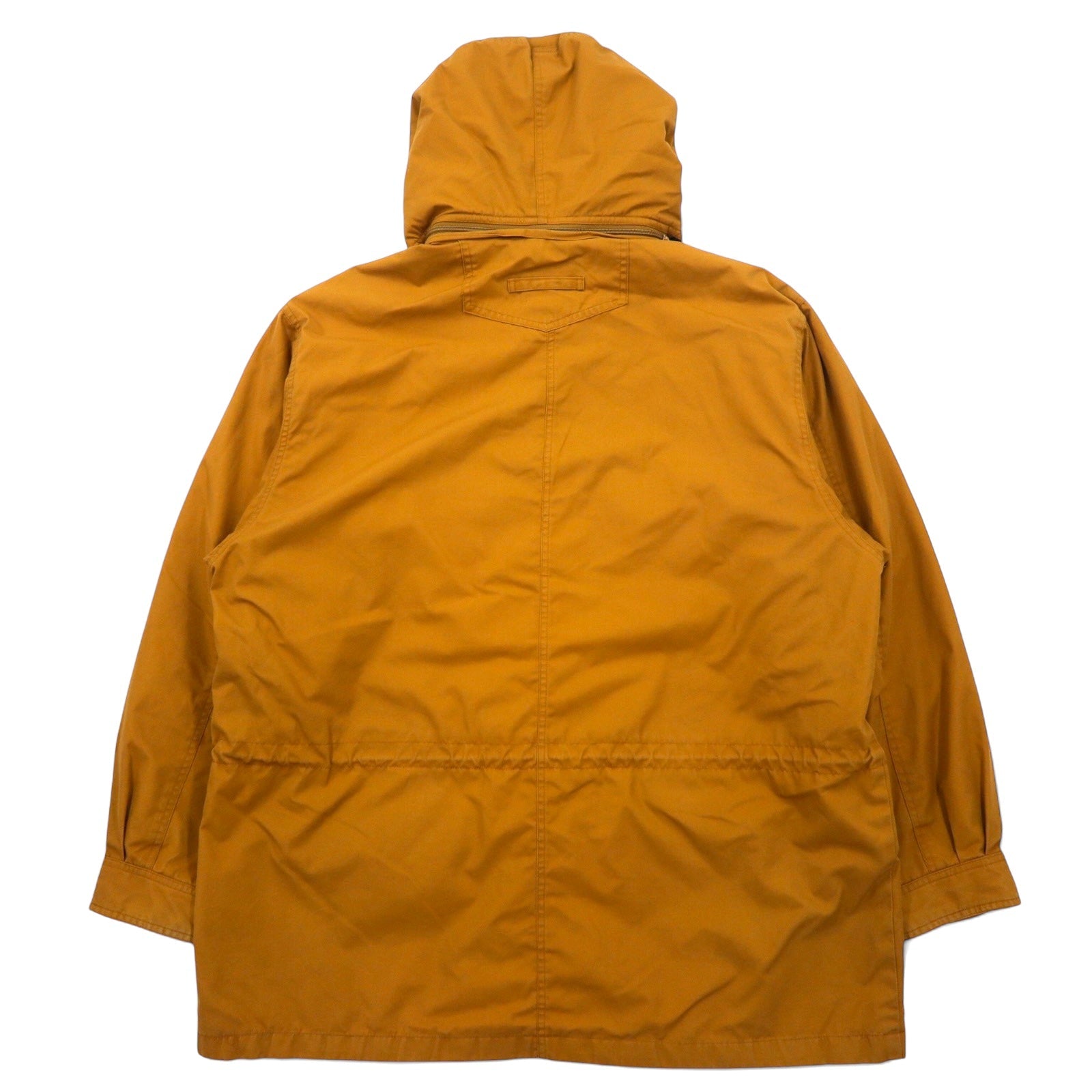 Eddie Bauer Anni '80 Parka da montagna XL Beige Poliestere Cotone 65/35 Cross Fodera in coperta Cappuccio staccabile Coulisse Parka da montagna foderato in lana