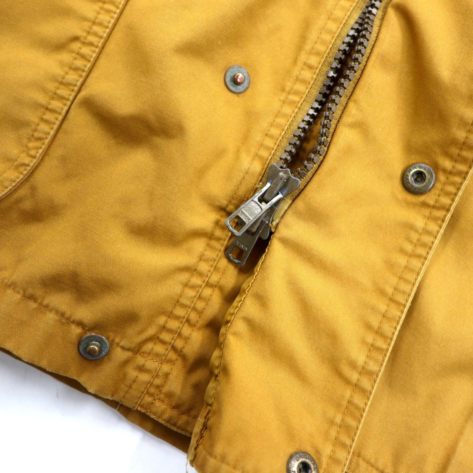 Eddie Bauer Anni '80 Parka da montagna XL Beige Poliestere Cotone 65/35 Cross Fodera in coperta Cappuccio staccabile Coulisse Parka da montagna foderato in lana