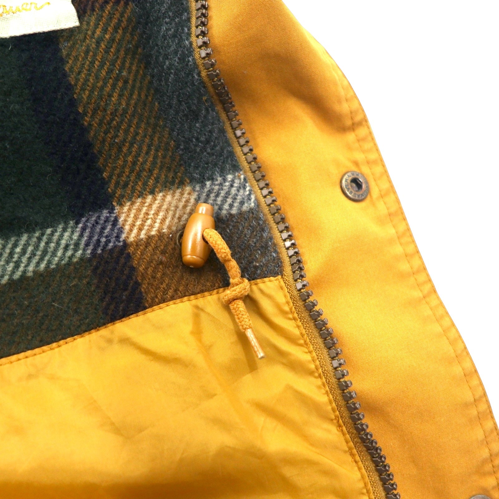 Eddie Bauer Anni '80 Parka da montagna XL Beige Poliestere Cotone 65/35 Cross Fodera in coperta Cappuccio staccabile Coulisse Parka da montagna foderato in lana