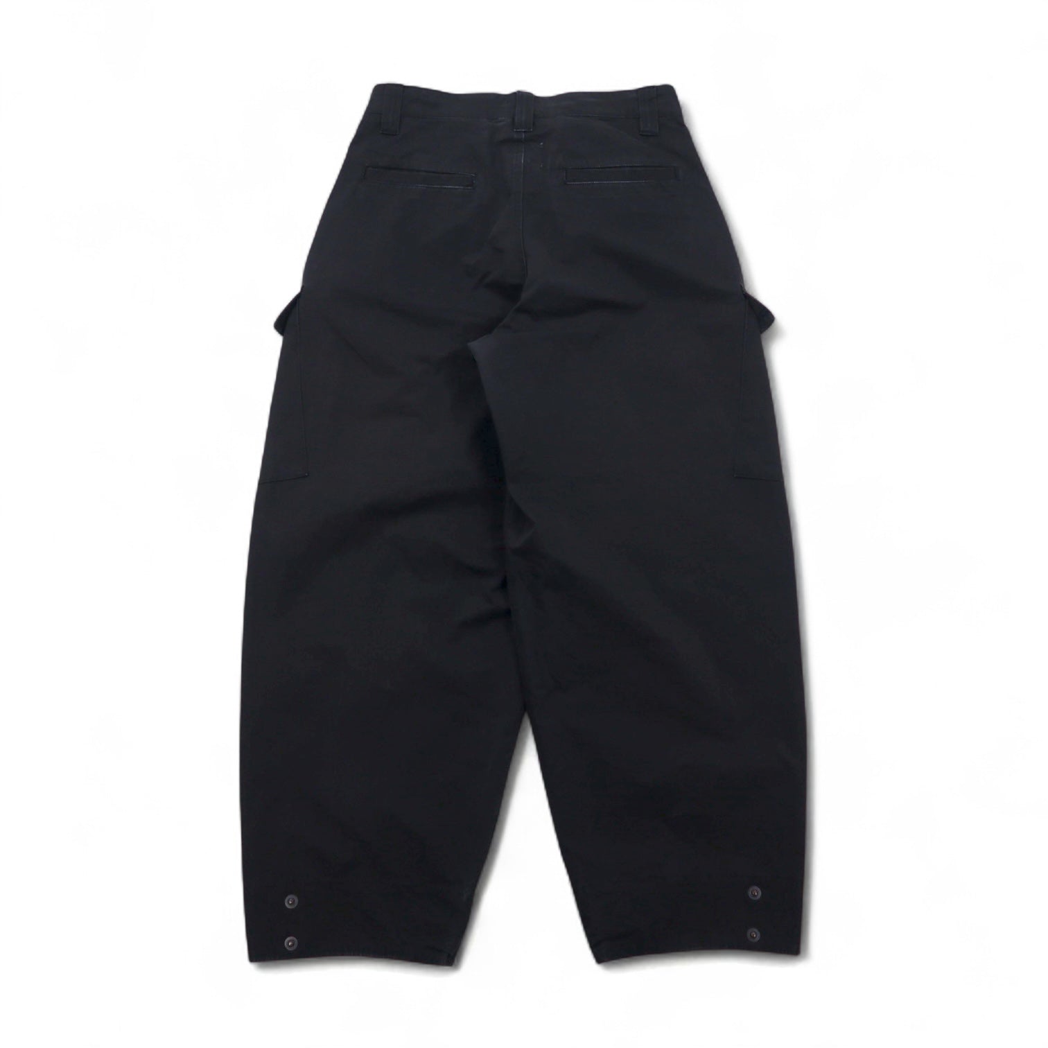 whowhat Pantaloni cargo larghi S Nero Cotone Poliestere Idrorepellente WH-2102-P1 Prodotto in Giappone