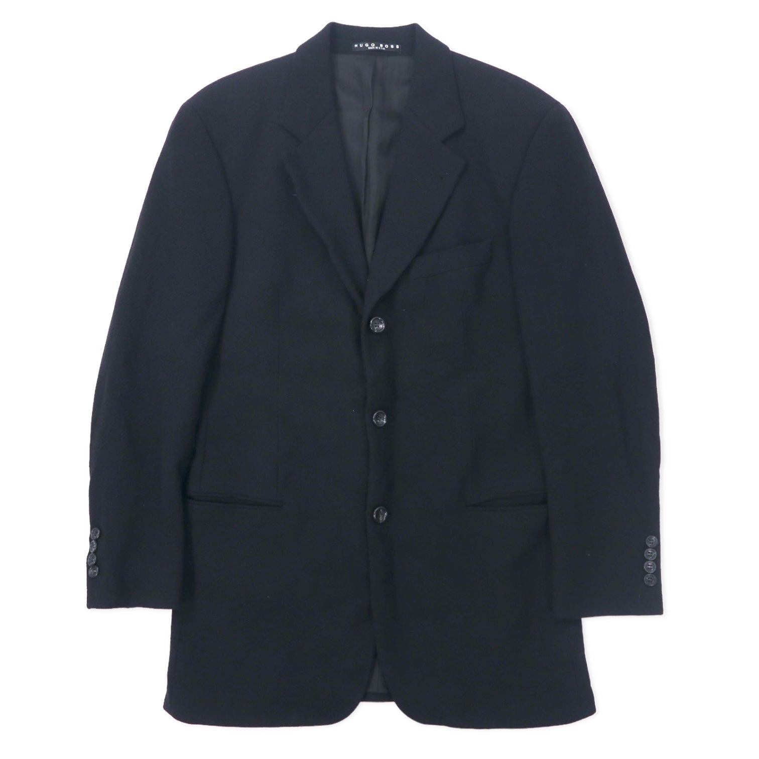 HUGO BOSS Made in USA Giacca monopetto a 3 bottoni 40L Nera Lana EINSTEIN