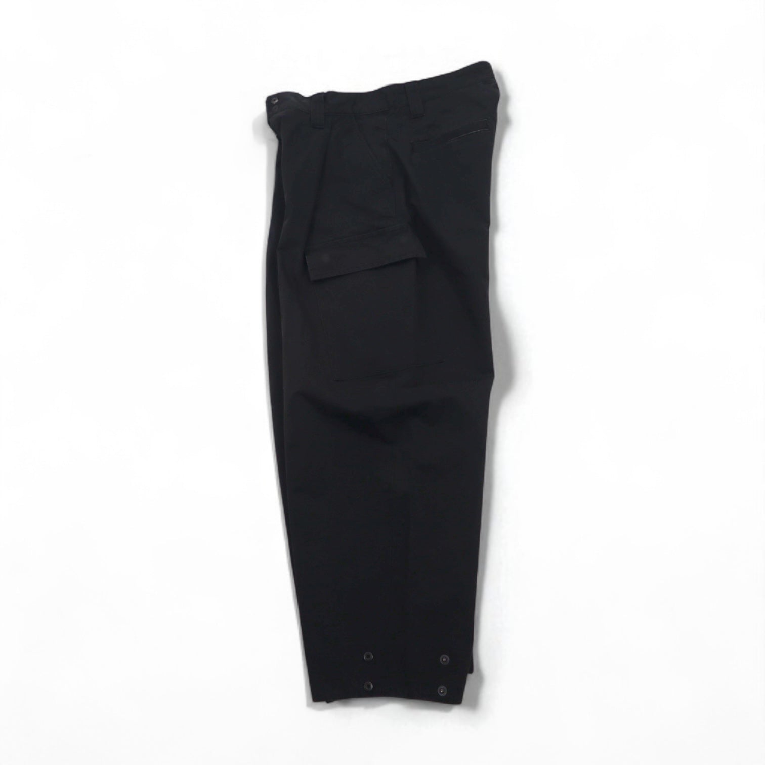 whowhat Pantaloni cargo larghi S Nero Cotone Poliestere Idrorepellente WH-2102-P1 Prodotto in Giappone