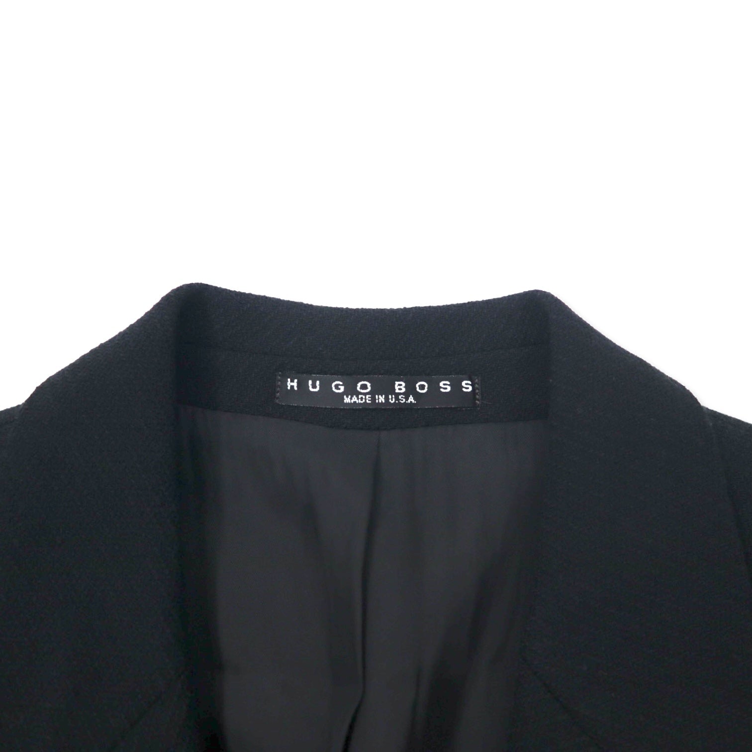 HUGO BOSS Made in USA Giacca monopetto a 3 bottoni 40L Nera Lana EINSTEIN