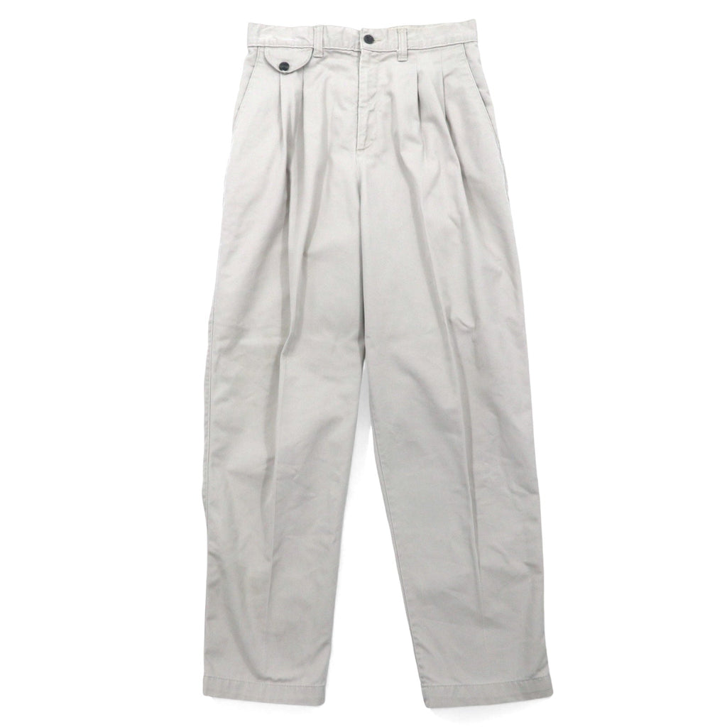 Lee CASUALS Anni '90 Pantaloni Chino a Pieghe Ampi Affusolati M Beige Cotone WRINKLE FREE Fabbricati in Messico
