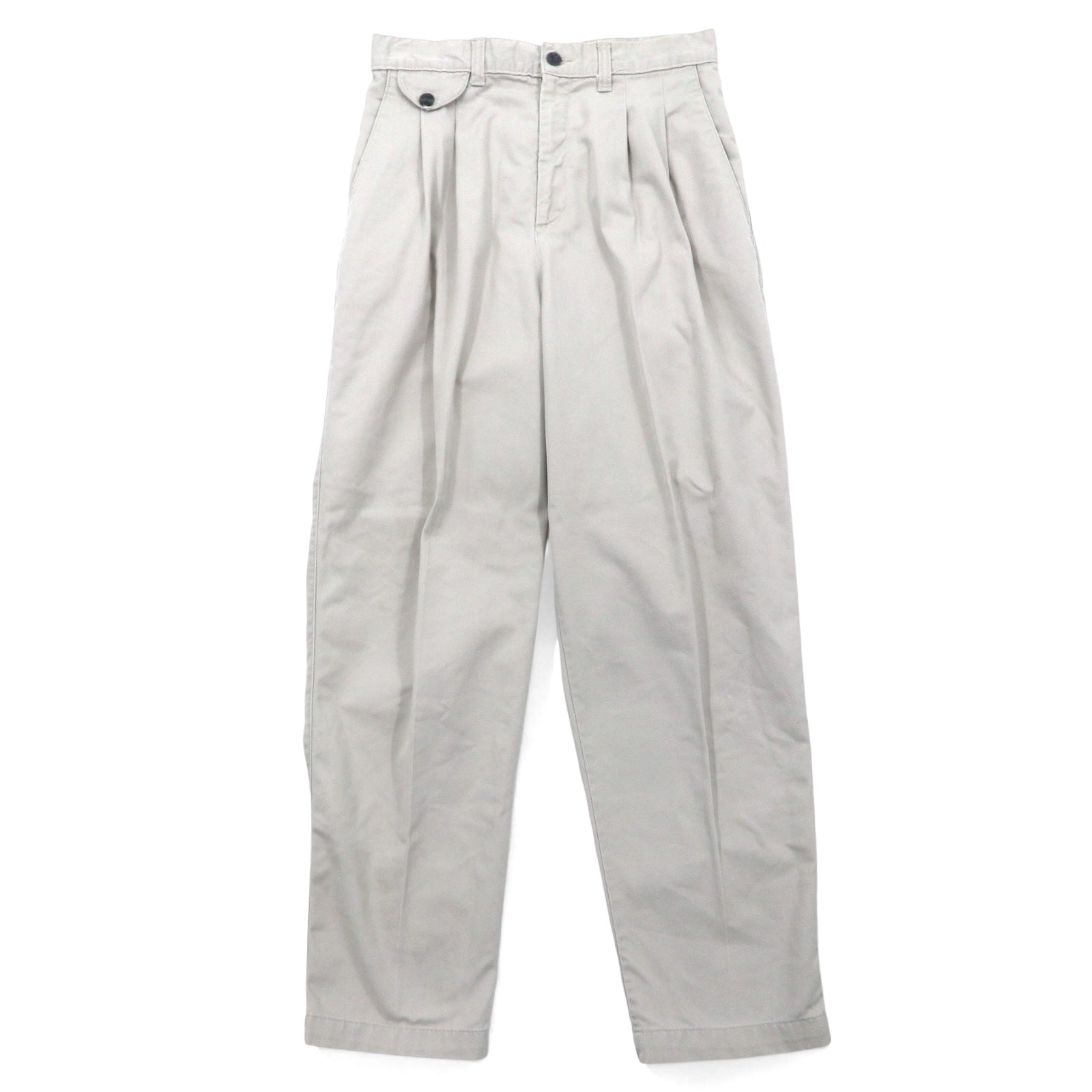 Lee CASUALS Anni '90 Pantaloni Chino a Pieghe Ampi Affusolati M Beige Cotone WRINKLE FREE Fabbricati in Messico