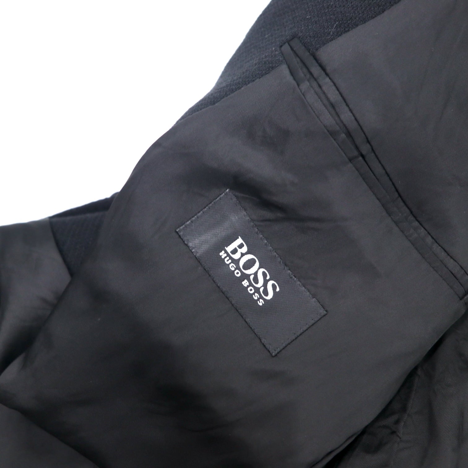 HUGO BOSS Made in USA Giacca monopetto a 3 bottoni 40L Nera Lana EINSTEIN