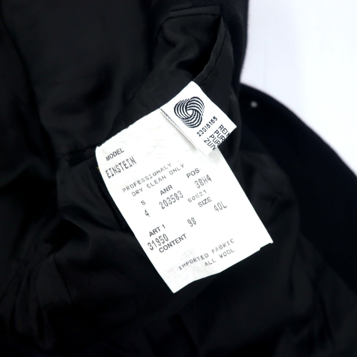 HUGO BOSS Made in USA Giacca monopetto a 3 bottoni 40L Nera Lana EINSTEIN