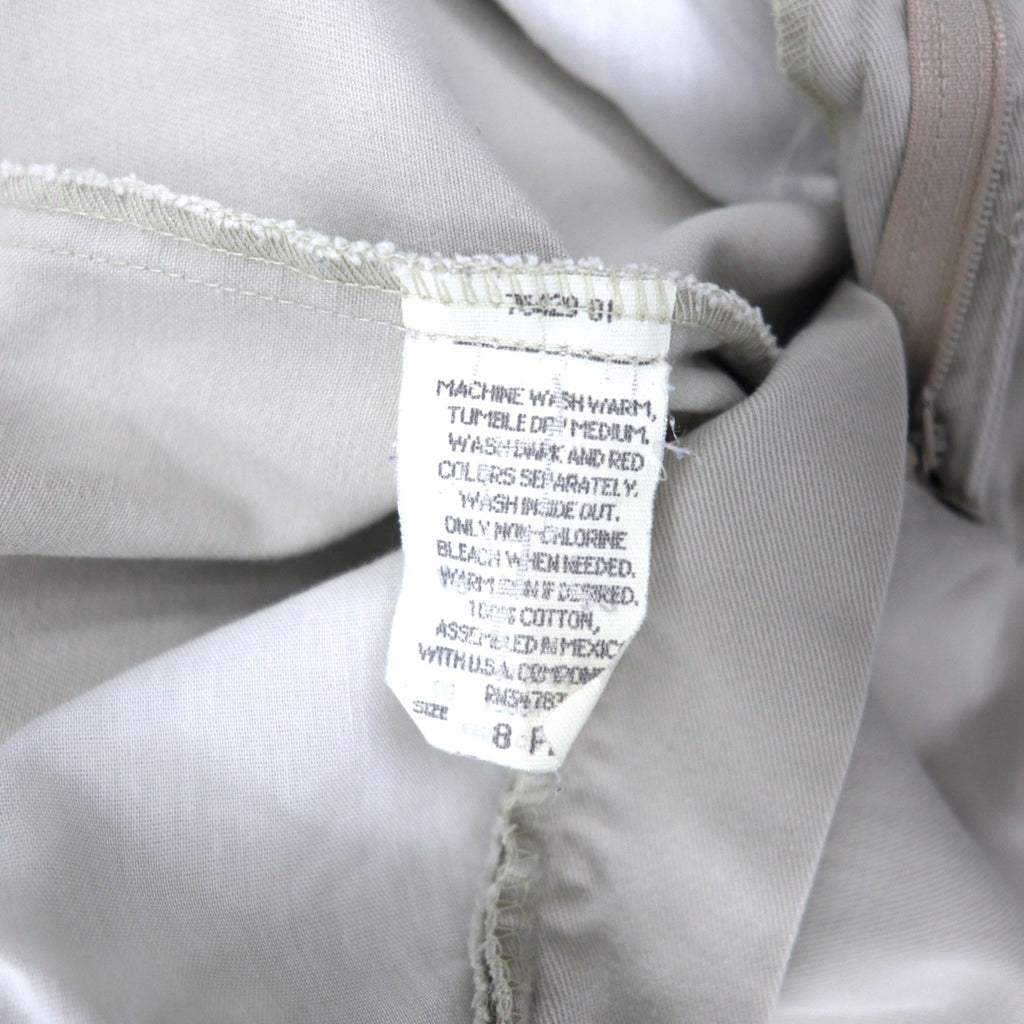 Lee CASUALS Anni '90 Pantaloni Chino a Pieghe Ampi Affusolati M Beige Cotone WRINKLE FREE Fabbricati in Messico