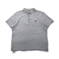BURBERRY BRIT Polo attuale 2XL Grigio Cotone Piqué Logo ricamato