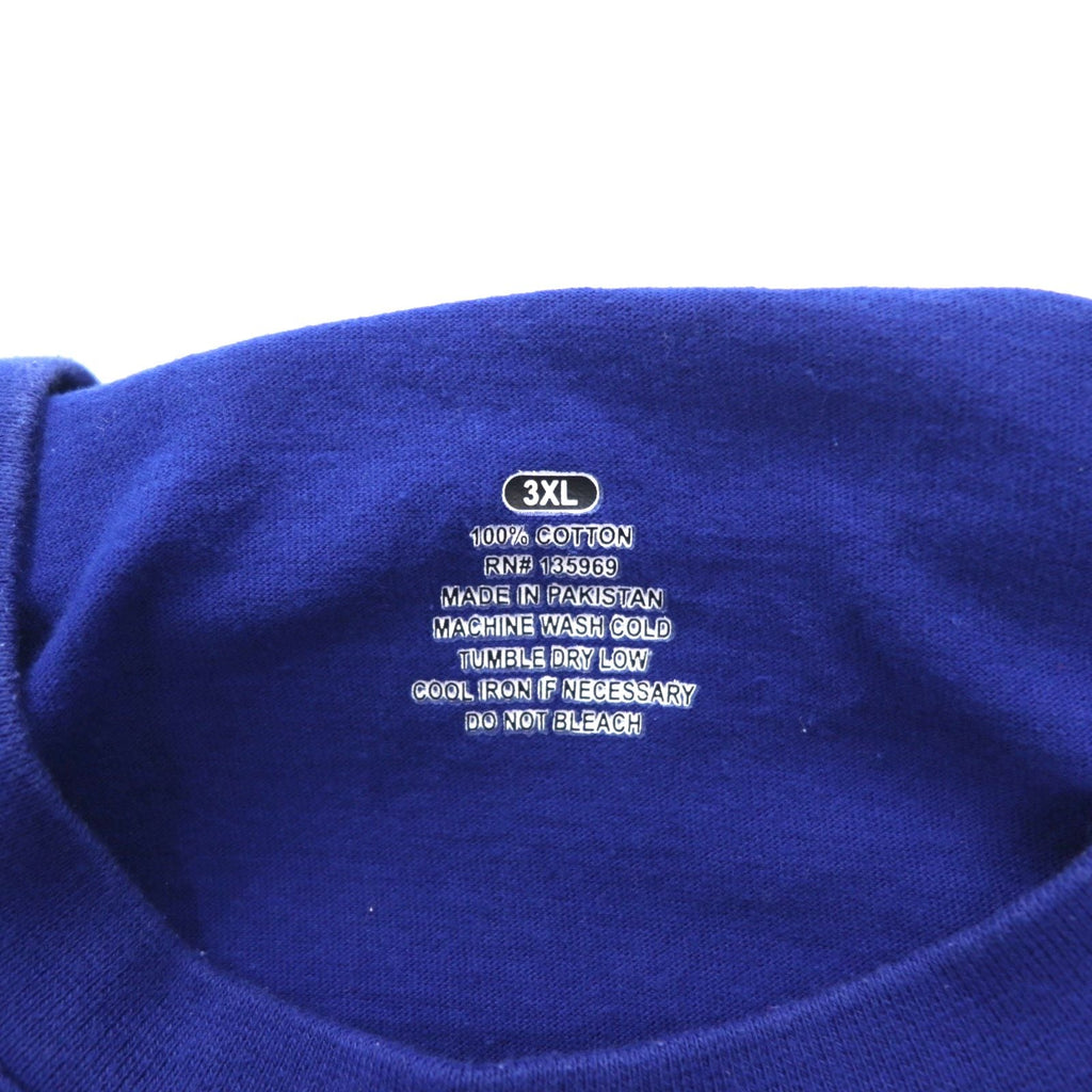 Majestic ロングスリーブ Tシャツ ロンT 3XL ブルー コットン MLB CUBS ビッグサイズ