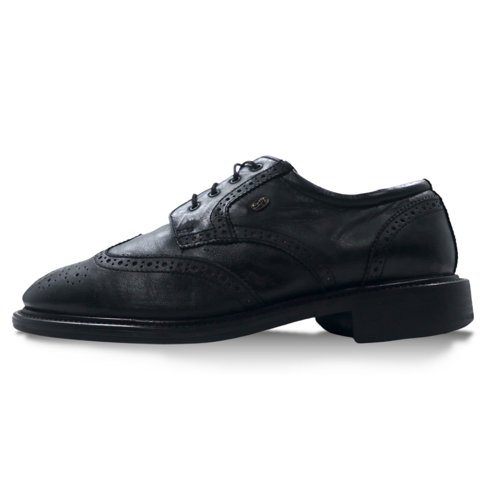 Scarpe eleganti brogue MAX COMFORT, Made in Italy, 26.5 cm, nere, in pelle, 7517