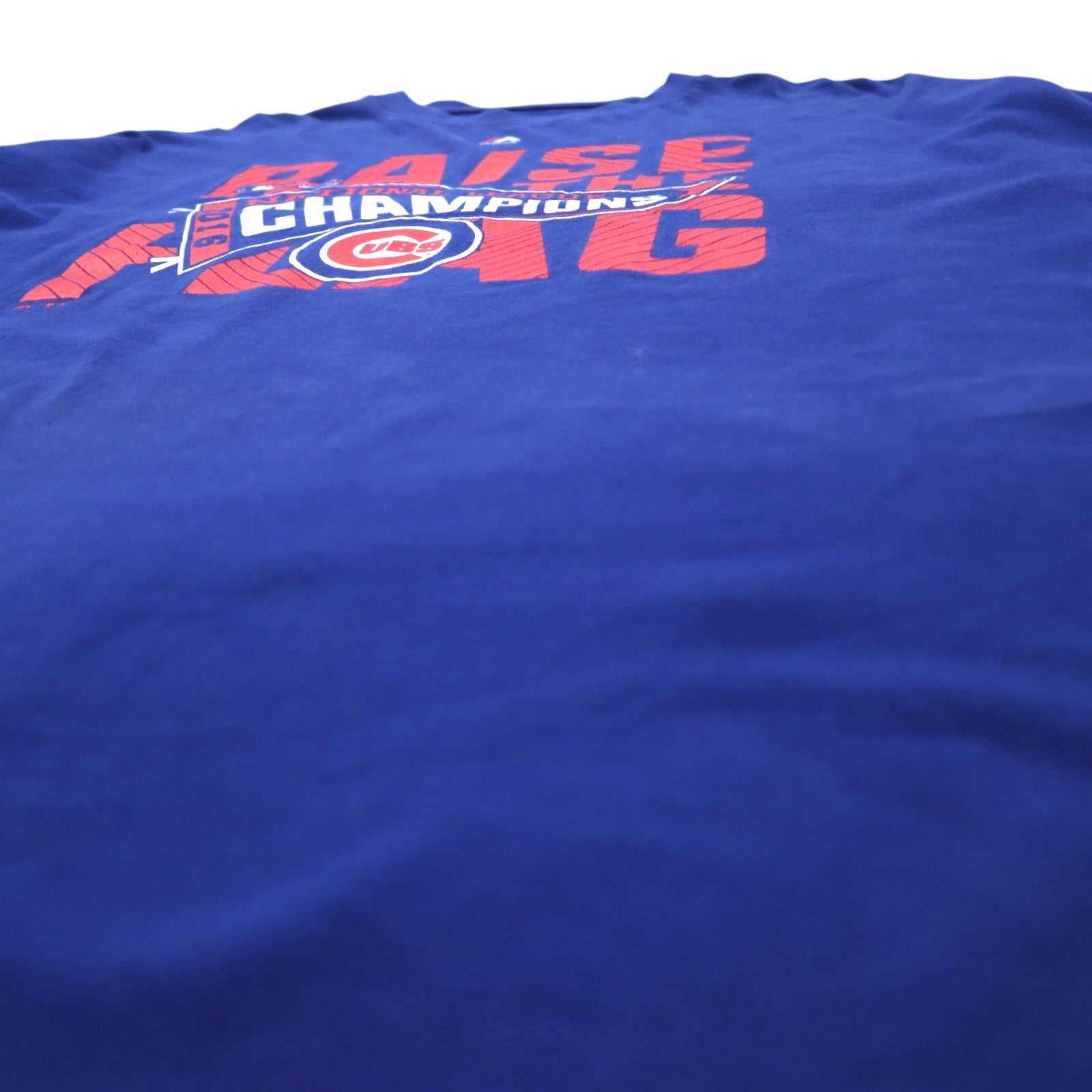 Majestic T-shirt a maniche lunghe, taglia 3XL, colore blu, cotone, MLB CUBS, taglia grande