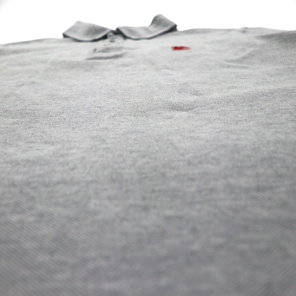 BURBERRY BRIT Polo attuale 2XL Grigio Cotone Piqué Logo ricamato