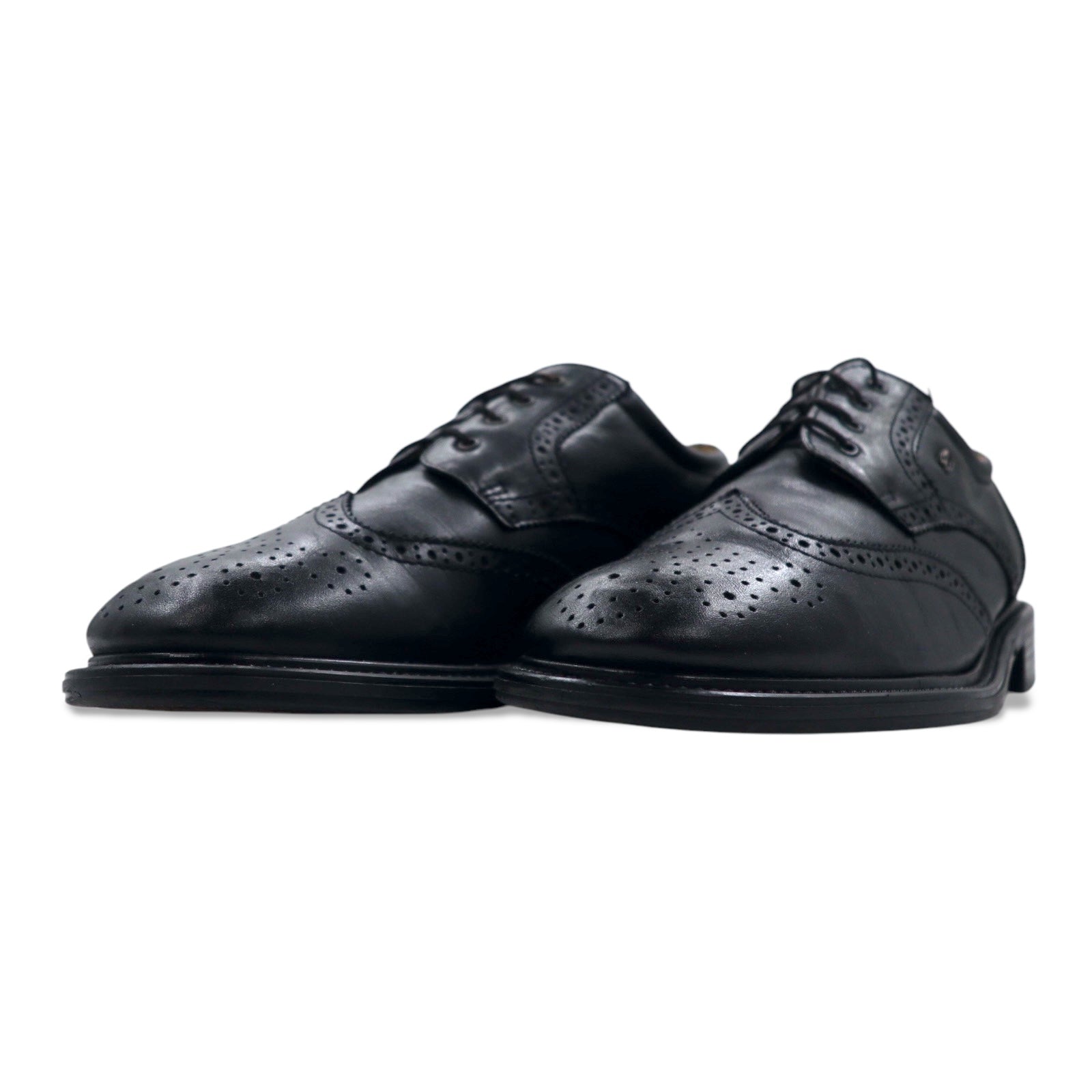 Scarpe eleganti brogue MAX COMFORT, Made in Italy, 26.5 cm, nere, in pelle, 7517