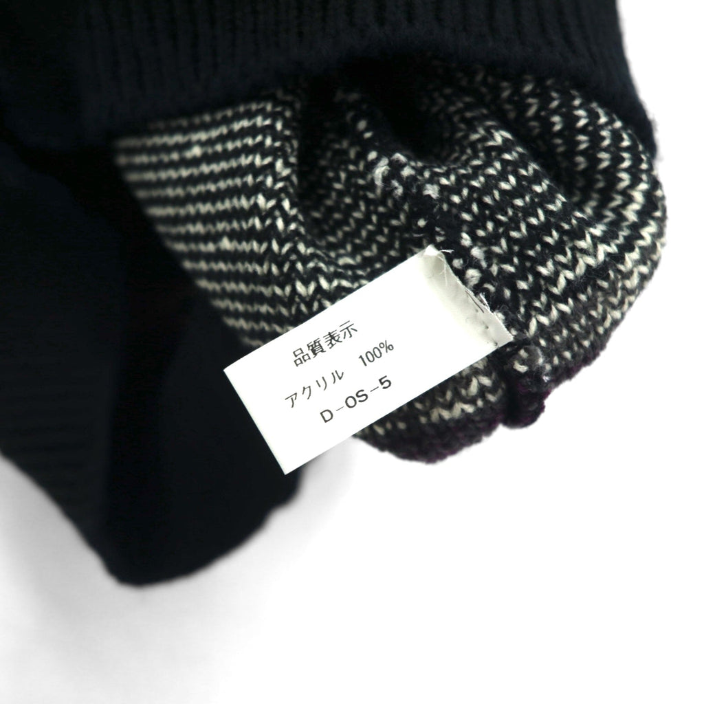 90s Vintage Jacquard Knit 90年代 バンダナ 総柄 ニット セーター M ブラック RALPH EVANS 未使用品