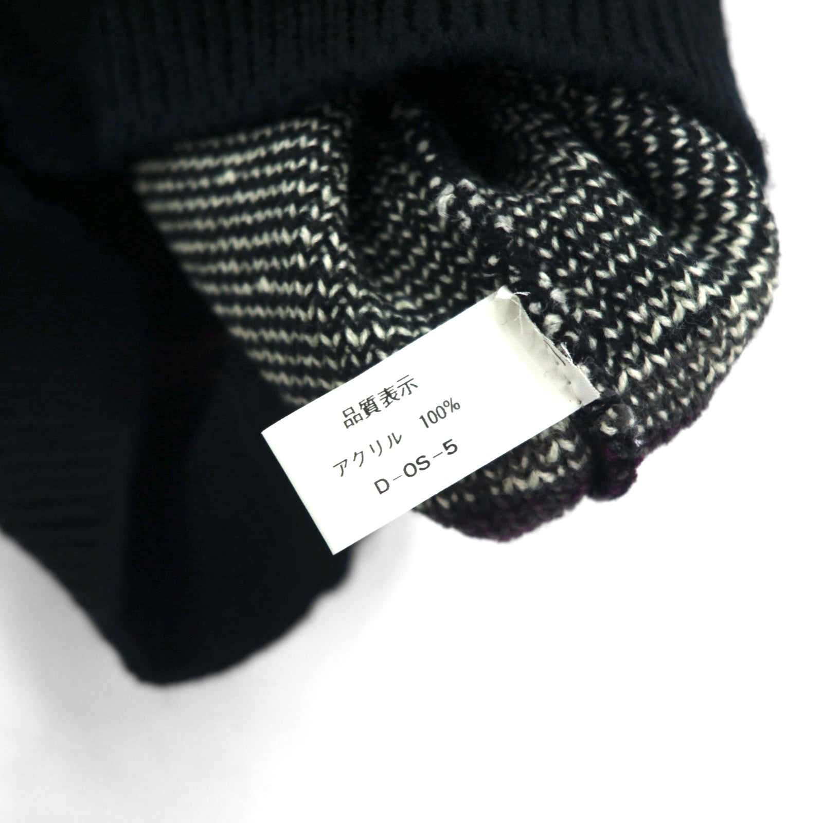 90s Vintage Jacquard Knit 90年代 バンダナ 総柄 ニット セーター M ブラック RALPH EVANS 未使用品