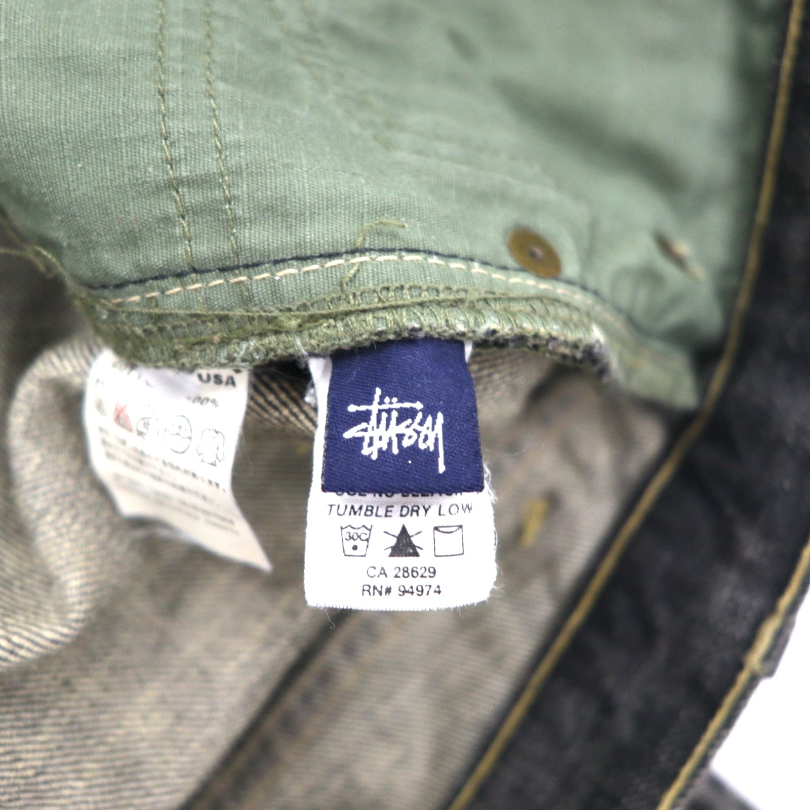 Stussy -dm Anni '90 Made in USA Old Stussy Jeans Dritti M Grigio Cotone