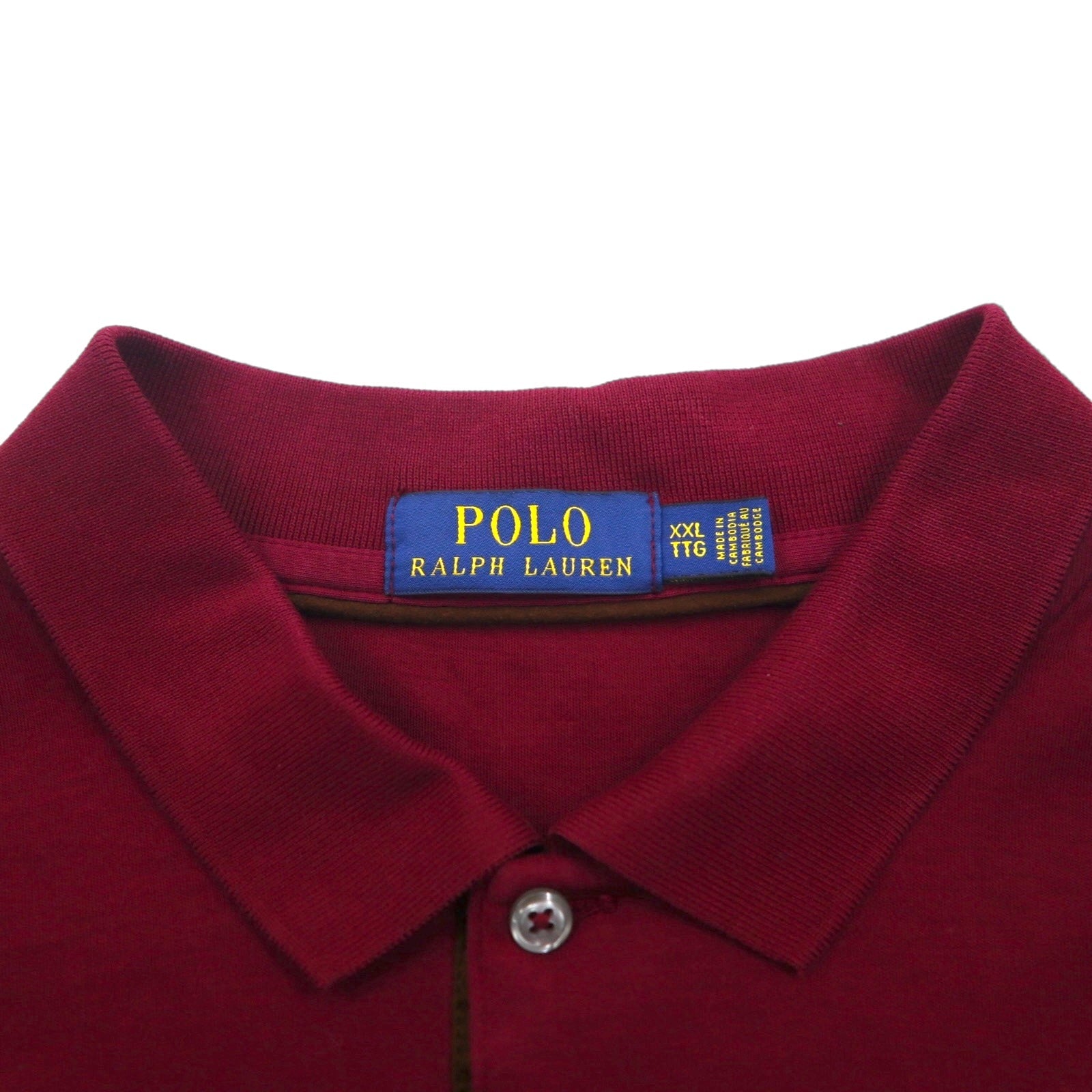 Polo Ralph Lauren 長袖ポロシャツ ラガーシャツ 2XL ボルドー スモールポニー刺繡
